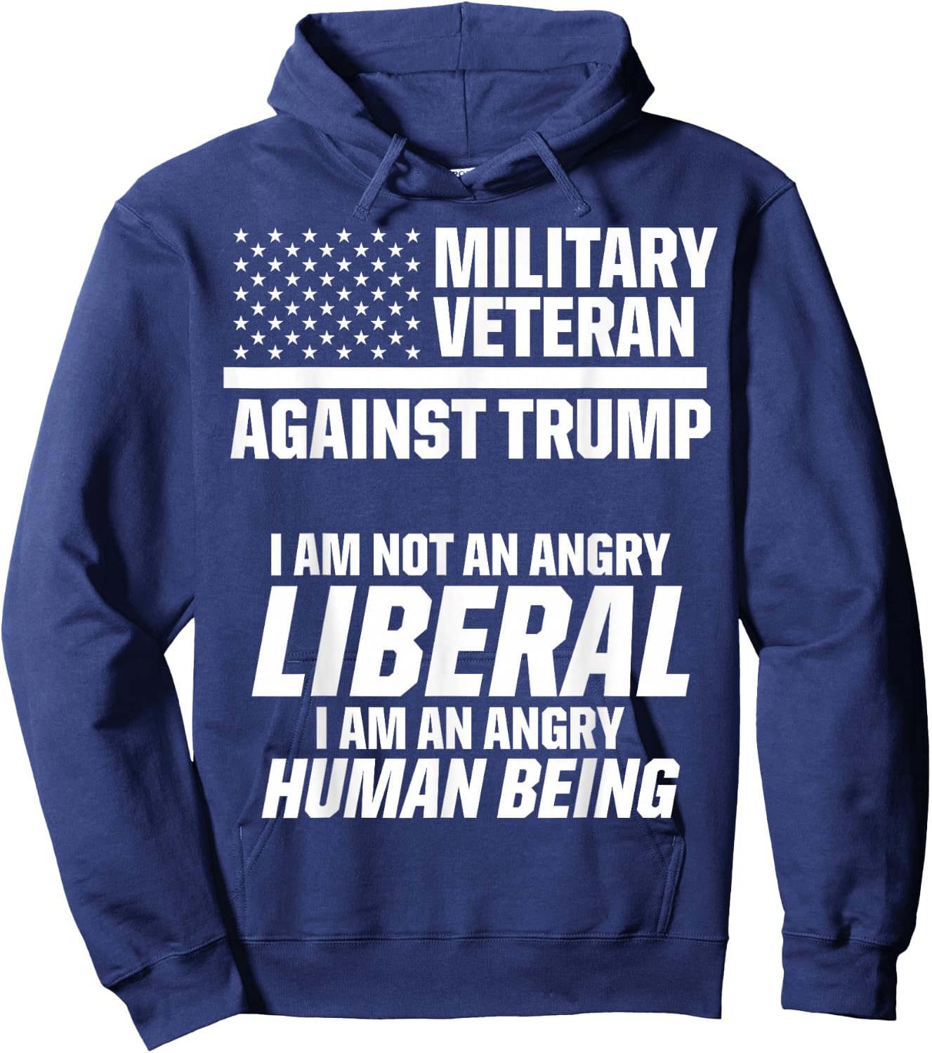 Military Veterans Against Trump 2020 Liberal USA Election Hoodie - Hoodie | Navy