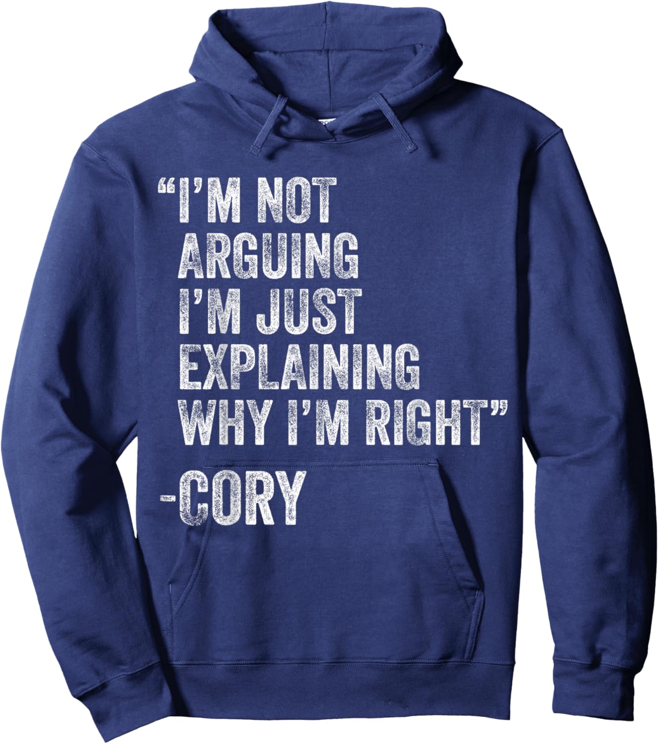 Cory Quote Funny Birthday Custom Name Idea Engineer Hoodie - Hoodie | Navy