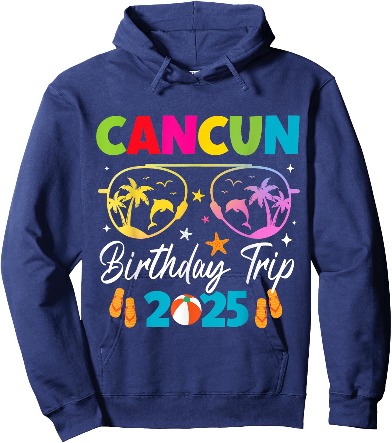 Mexico Cancun Vacation Group 2025 Hoodie - Hoodie | Navy