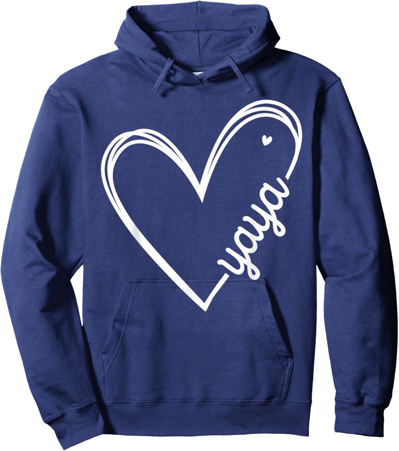 Love Yaya Heart Women Mother's Day Birthday Hoodie - Hoodie | Navy