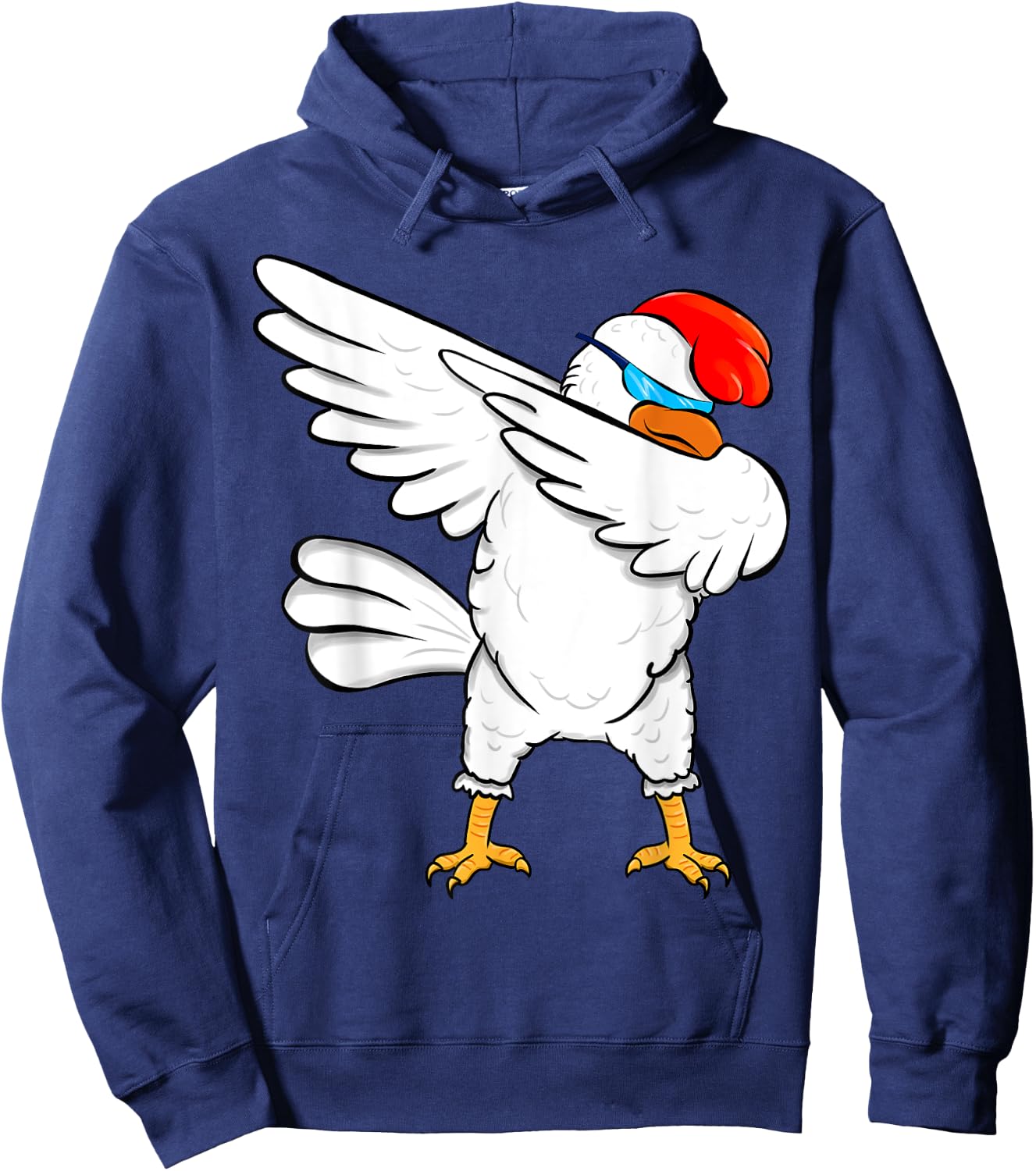 Funny Dabbing Chicken Lover Shirt - Cool Dab Party Gift Hoodie - Hoodie | Navy
