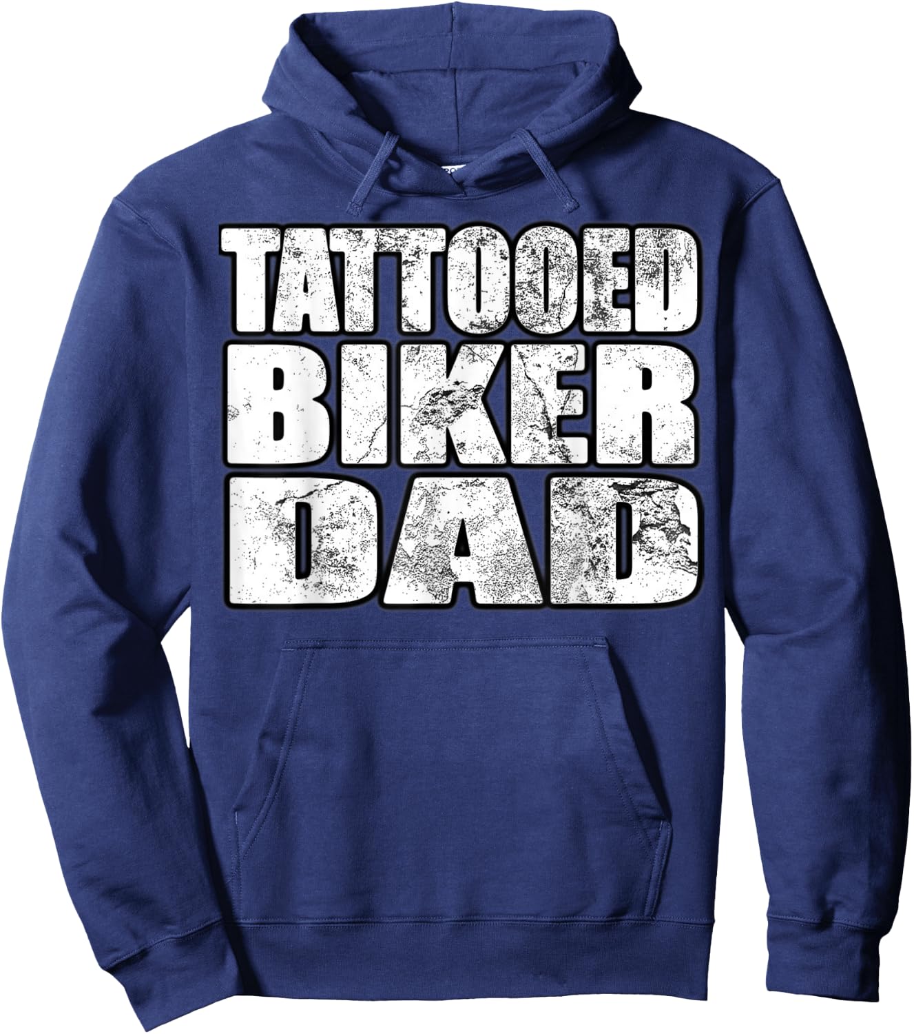 Tattooed Biker Dad T Shirt Gift Hoodie - Hoodie | Navy