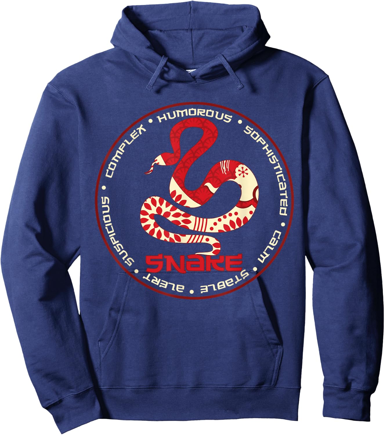 Chinese Zodiac Year of the Snake Astrology Horoscope Hoodie - Hoodie | Navy