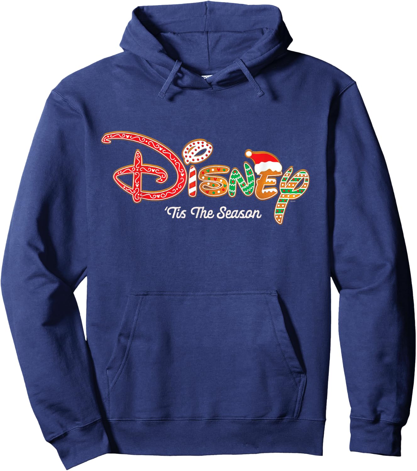 Disney Holiday Christmas ’Tis the Season Gingerbread Logo Hoodie - Hoodie | Navy