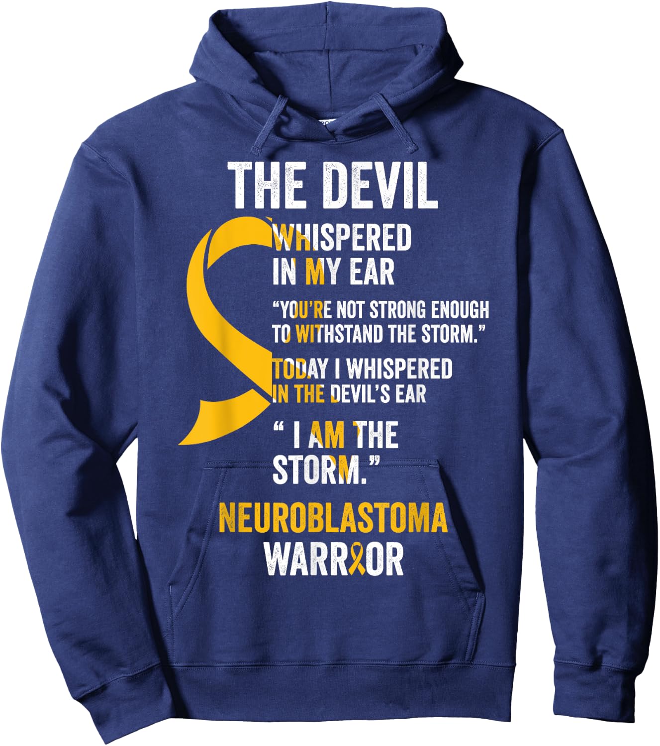 Neuroblastoma Awareness Ribbon T Shirts Hoodie - Hoodie | Navy