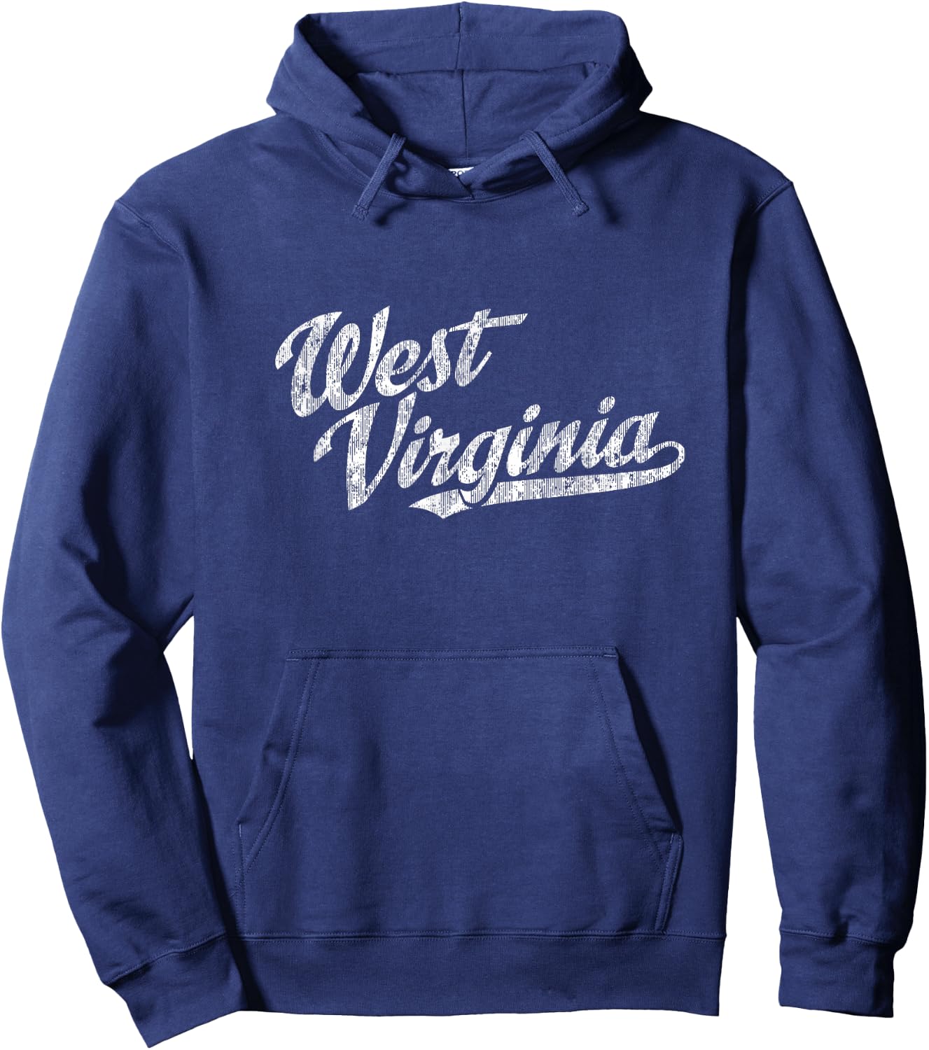 West Virginia WV Vintage Sports Script Retro Hoodie - Hoodie | Navy
