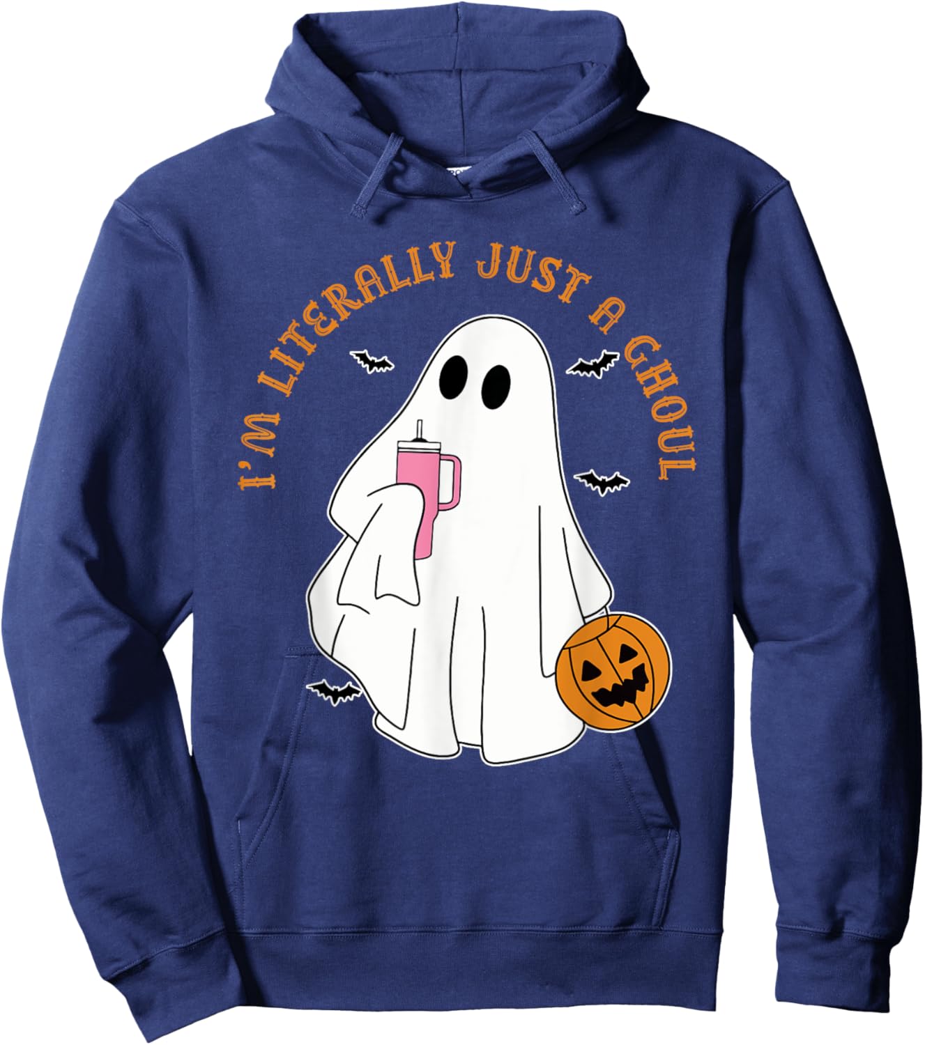 I'm Literally Just A Ghoul Humor Apparel Hoodie - Hoodie | Navy