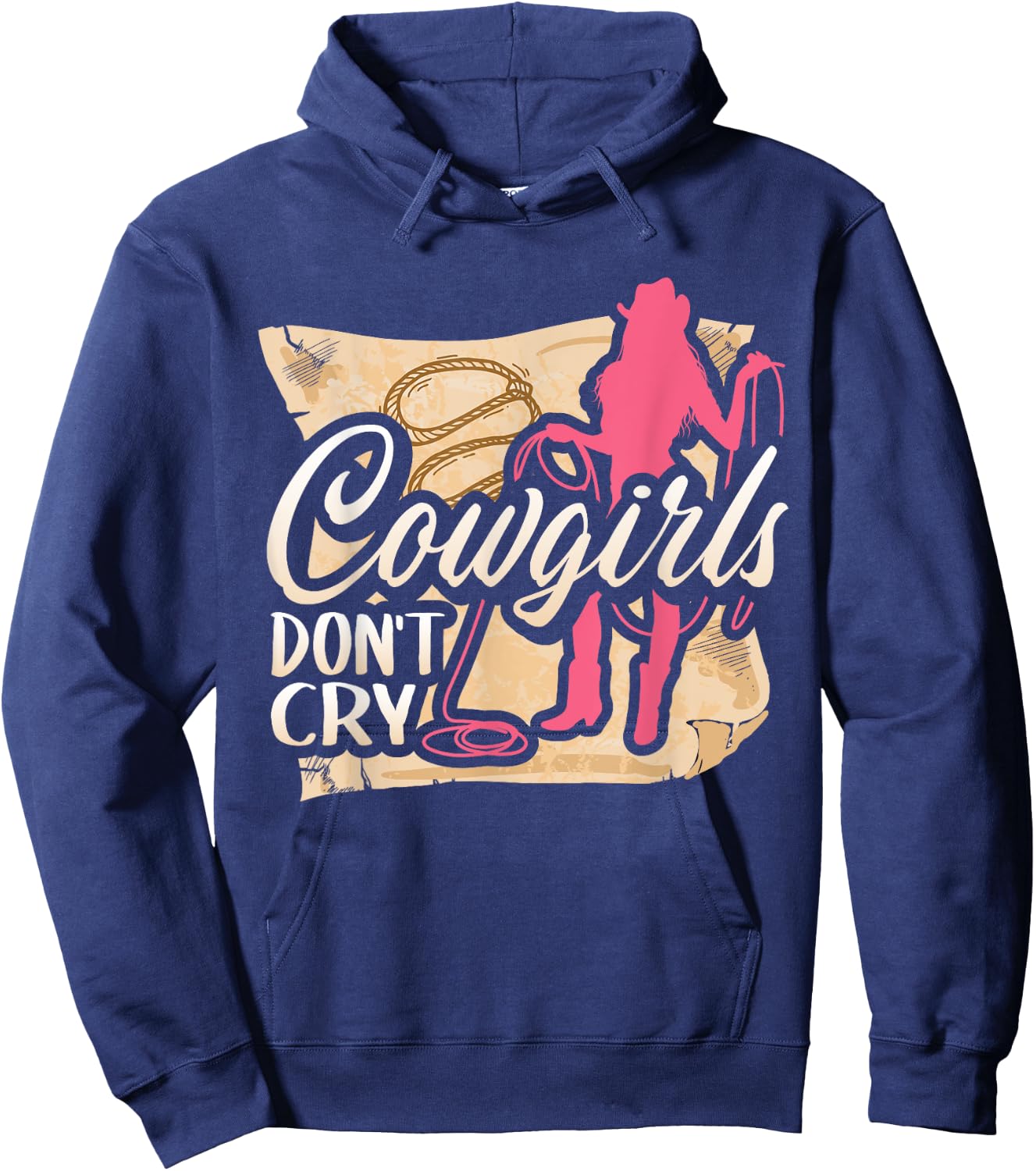 Cowgirls Don't Cry T Shirt For Girl Horse Riders Hoodie - Hoodie | Navy