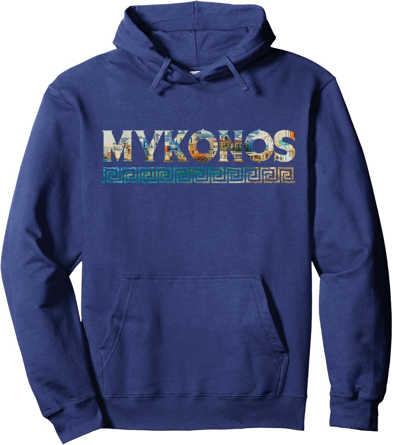 Mykonos Greek Greece Travel Vacation I Love Greece Hoodie - Hoodie | Navy