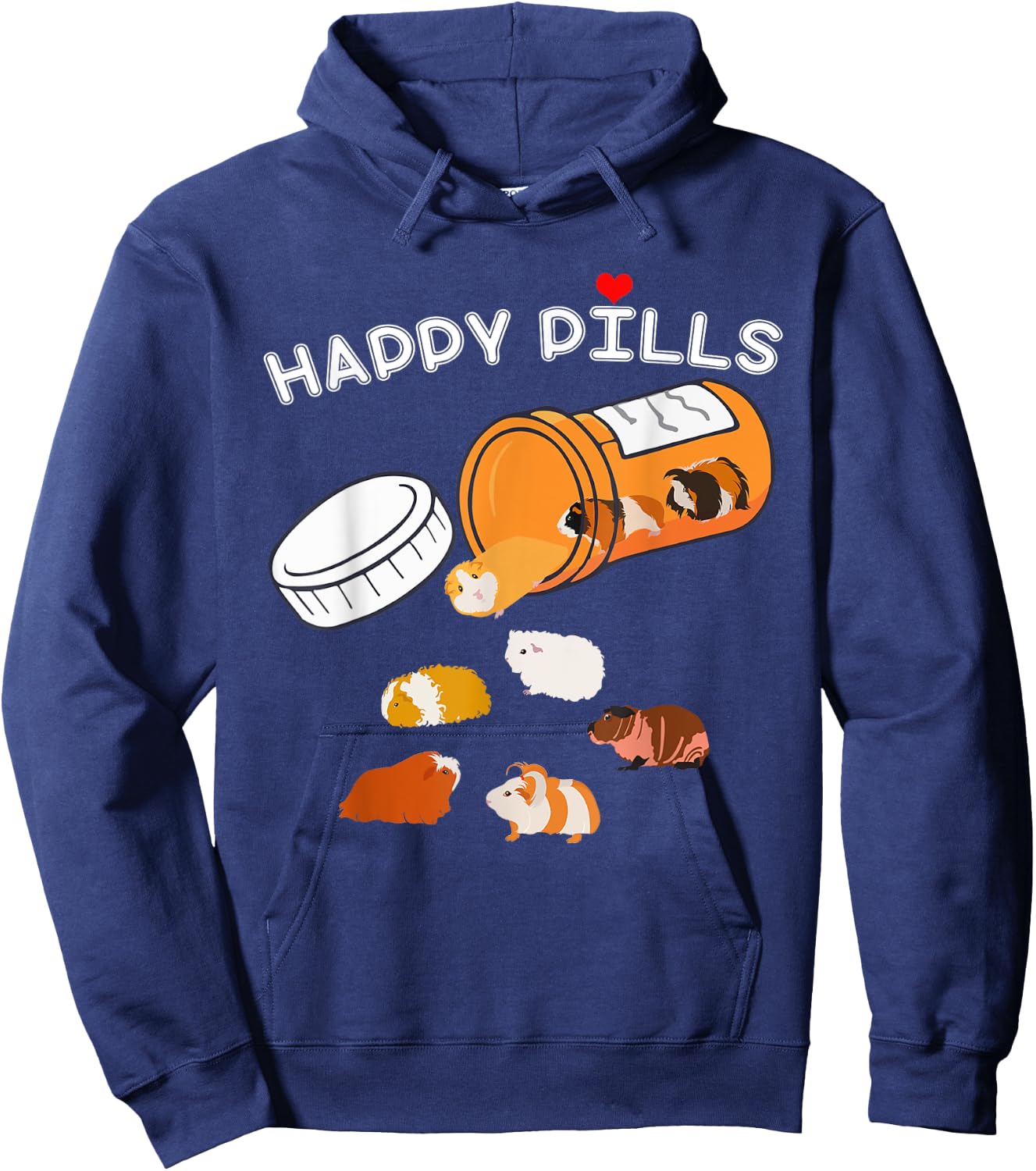 Happy Pill Guinea Pig Hoodie - Hoodie | Navy
