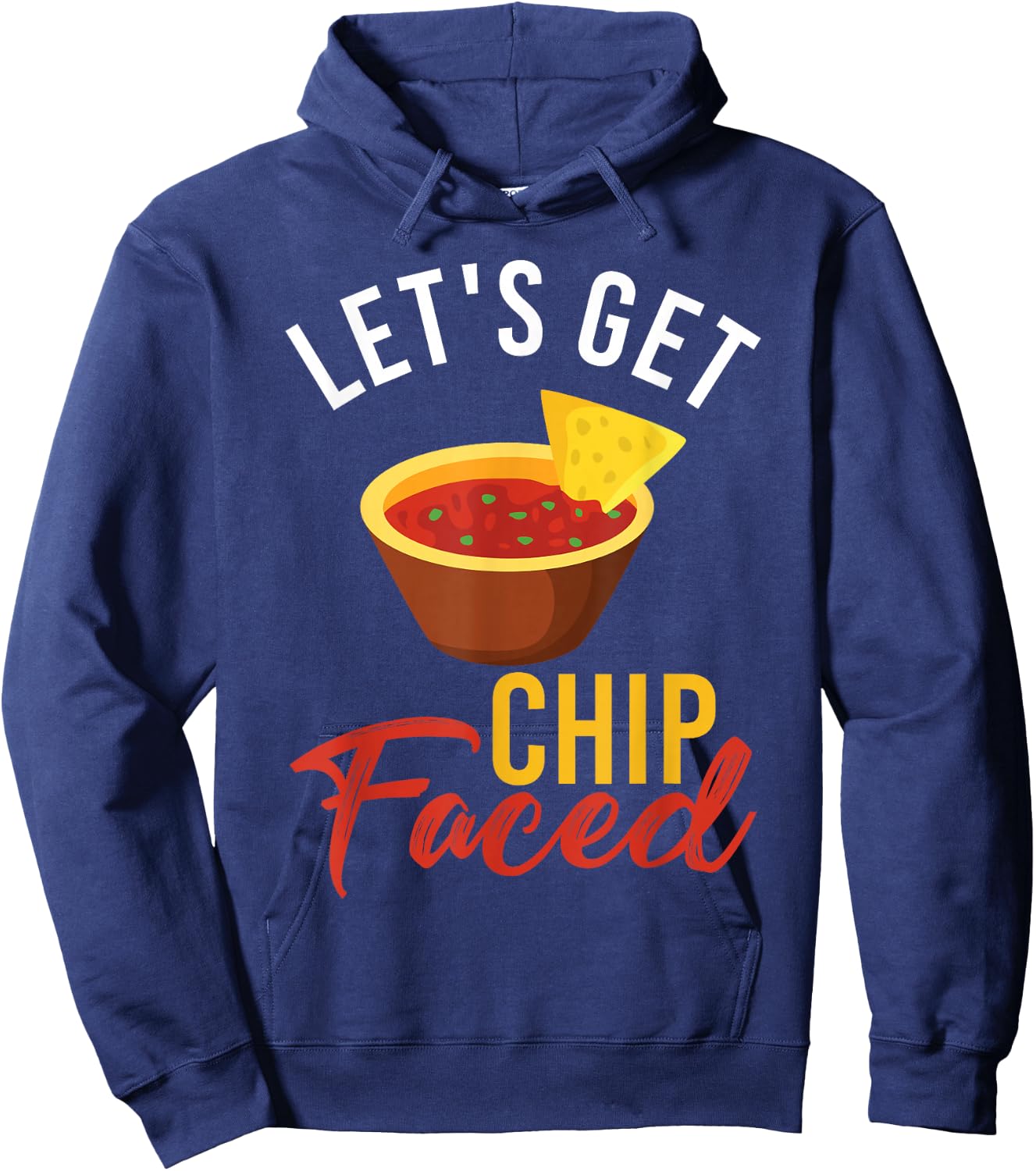 Let's Get Chip Faced Shirt Hoodie - Hoodie | Navy