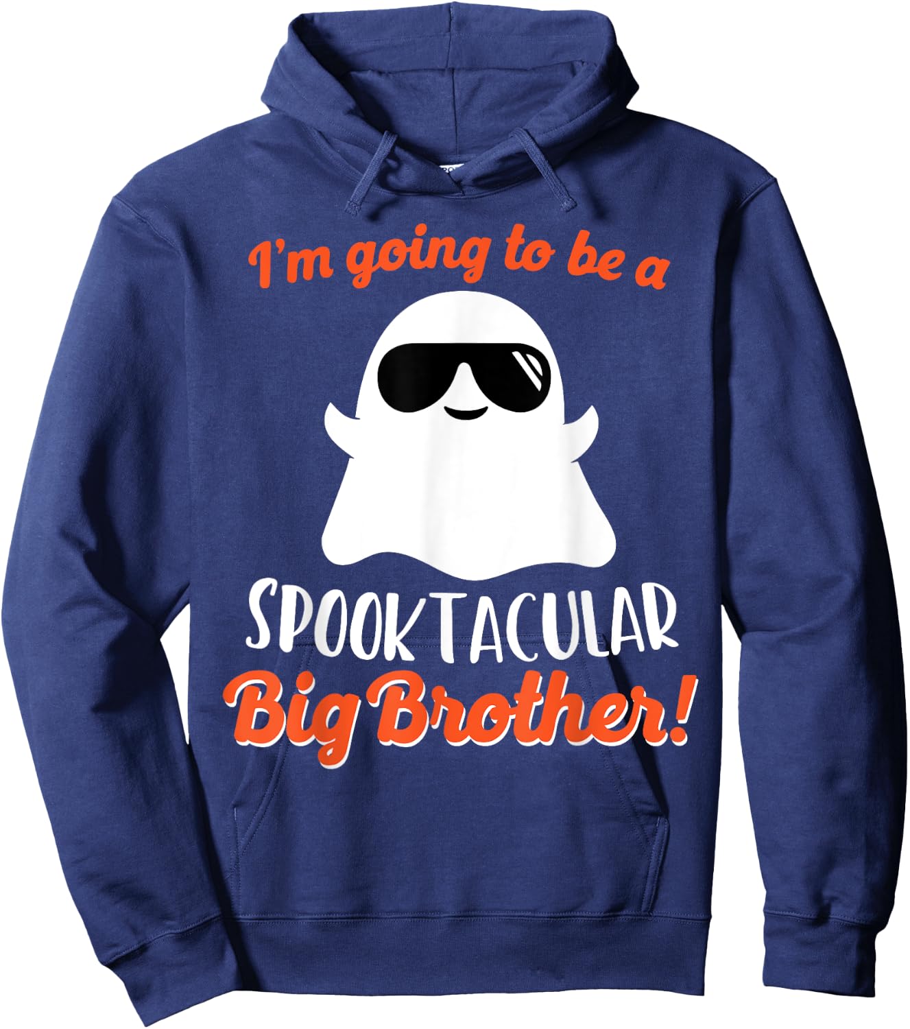 Big Brother Pregnancy Announcement Ghost Funny Boy Halloween Hoodie - Hoodie | Navy