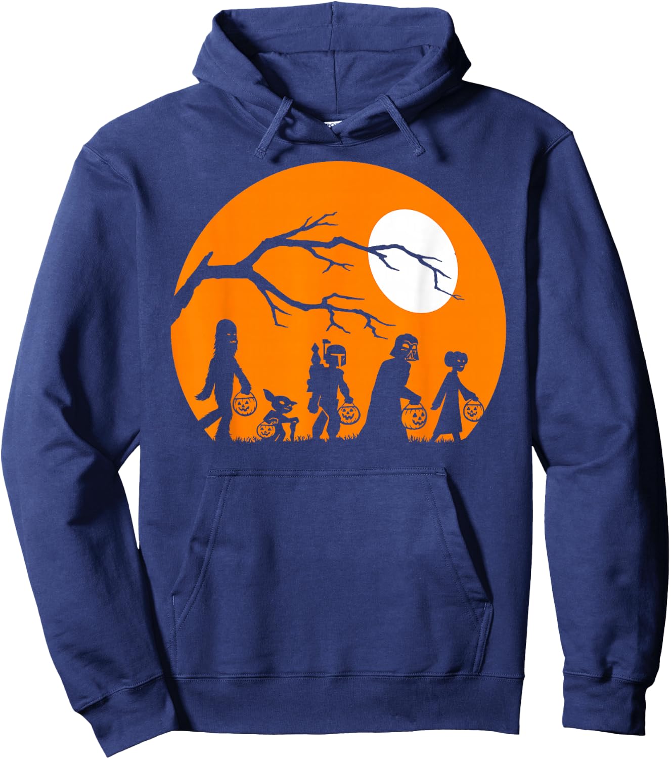 Star Wars Trick Or Treat Halloween Silhouette Hoodie - Hoodie | Navy