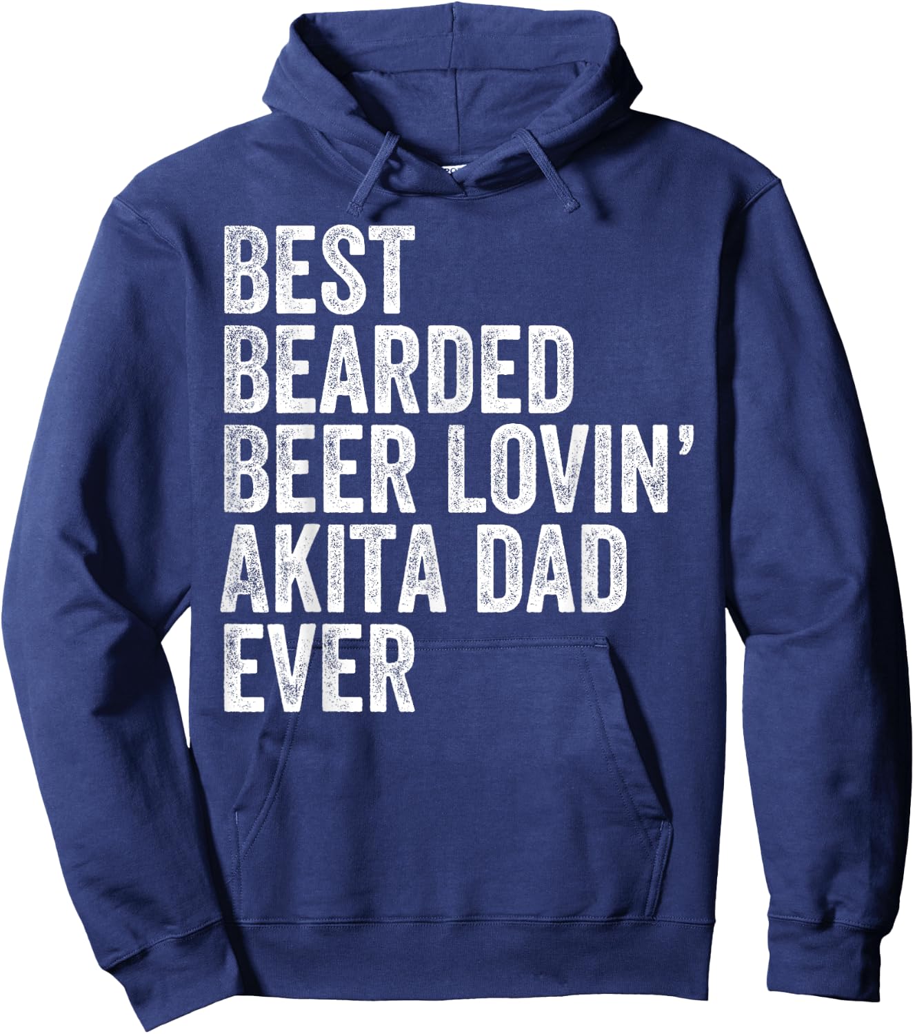 Best Bearded Beer Lovin Akita Dad Gift Pet Dog Owner Hoodie - Hoodie | Navy