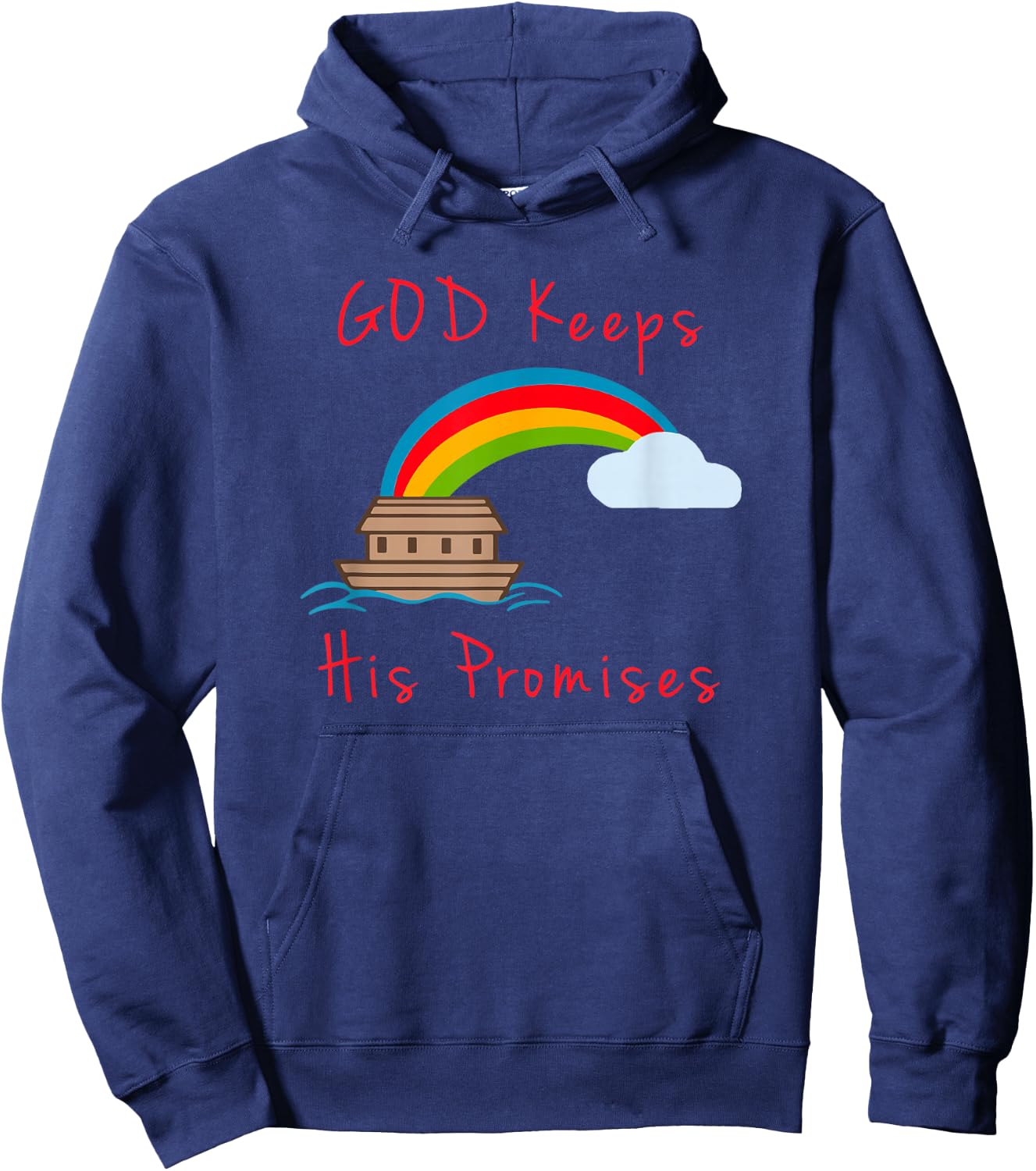 Noahs Ark God Keeps His Promises Cute Religious Hoodie - Hoodie | Navy