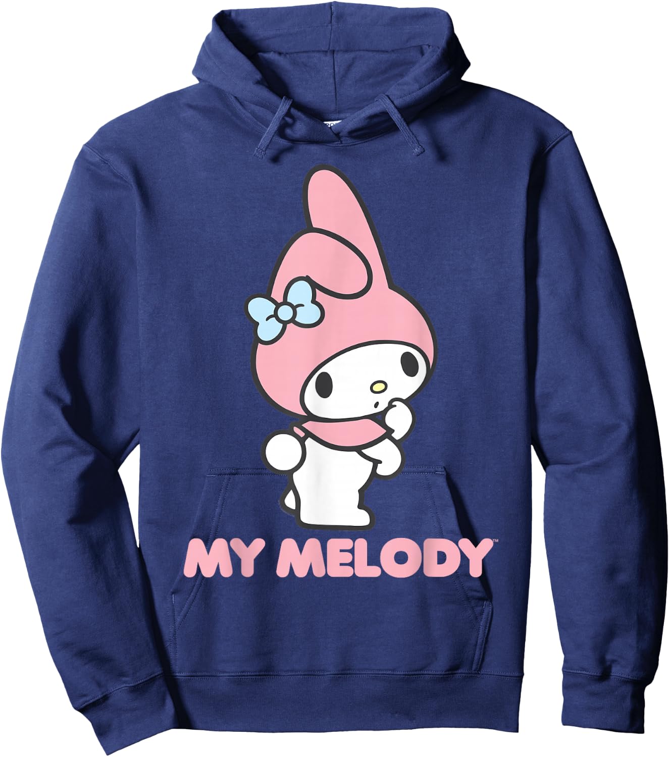 My Melody Backside Logo Shirt Hoodie - Hoodie | Navy