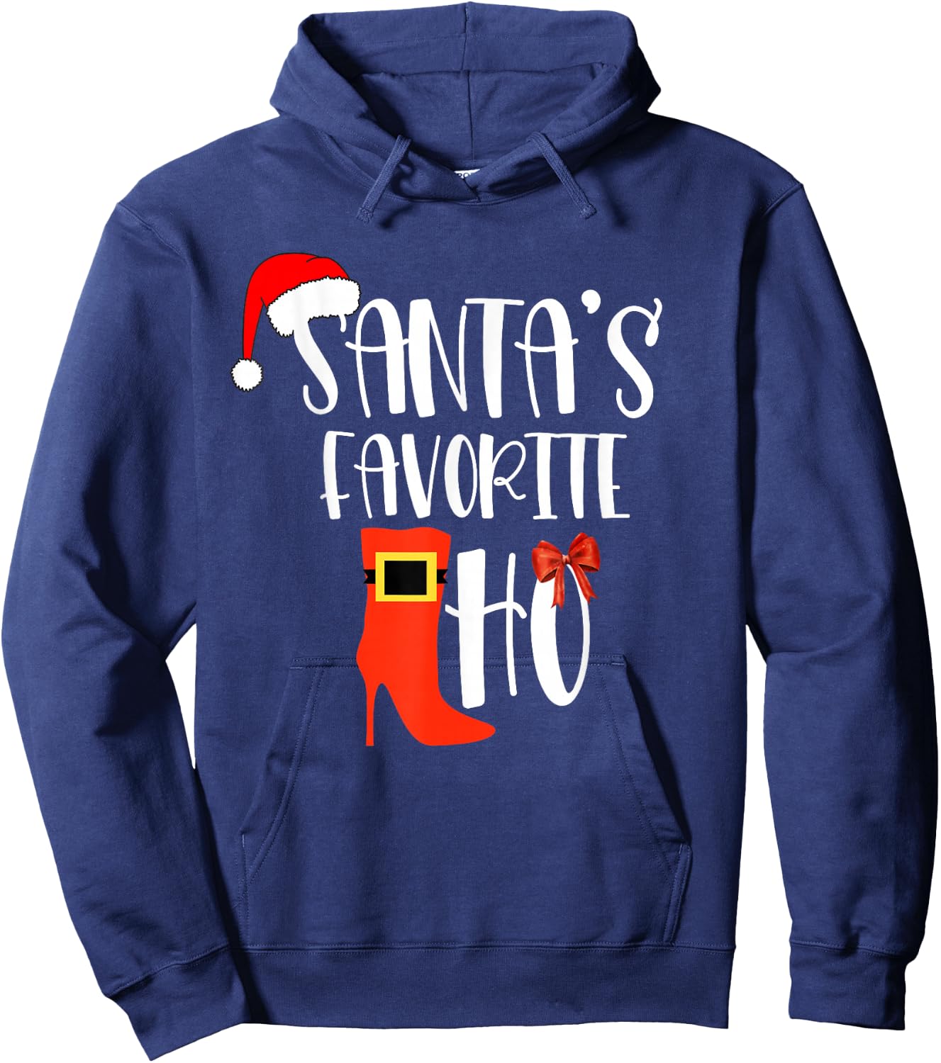 Santa's Favorite Ho T Shirt Inappropriate Christmas Women Hoodie - Hoodie | Navy