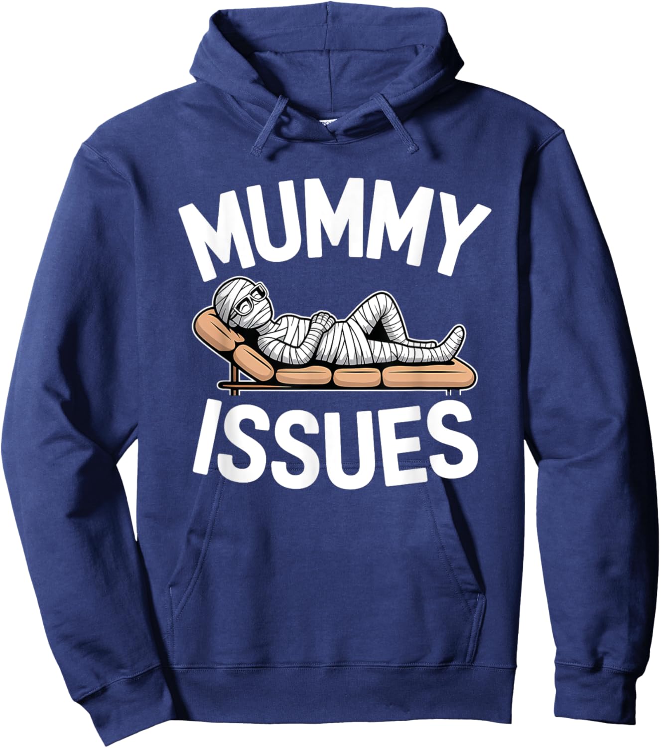 Mummy Issues Halloween Holiday Design Hoodie - Hoodie | Navy