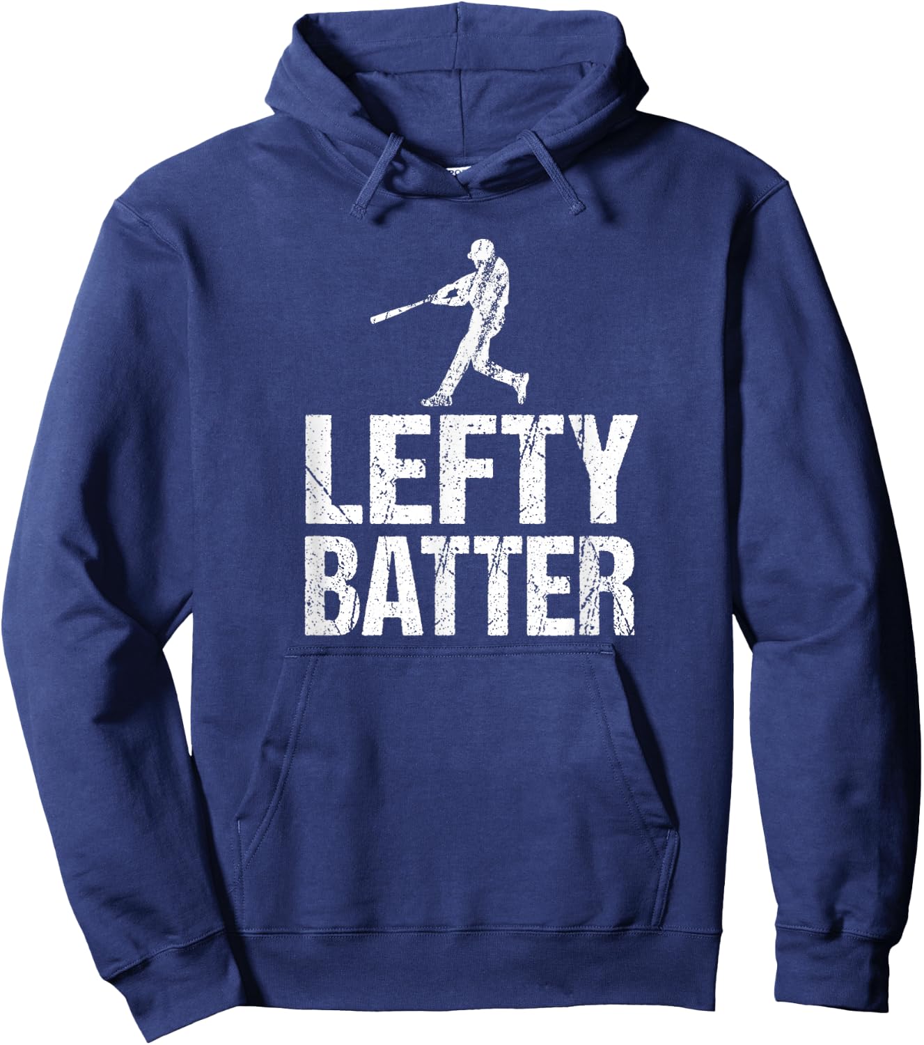 Funny Lefty Baseball Gift Left Handed Batter Hoodie - Hoodie | Navy