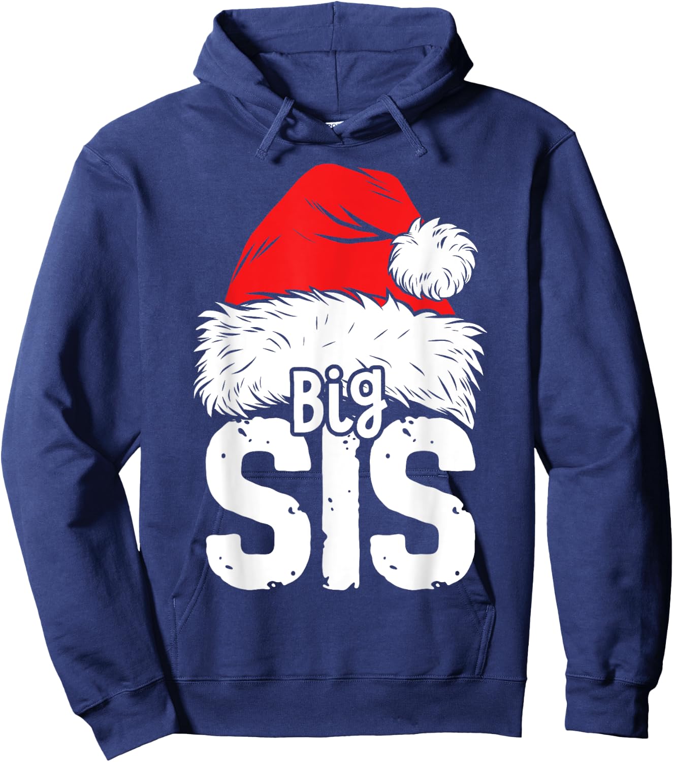 Sister Big Santa Christmas Family Matching Pyjamas Xmas Hoodie - Hoodie | Navy
