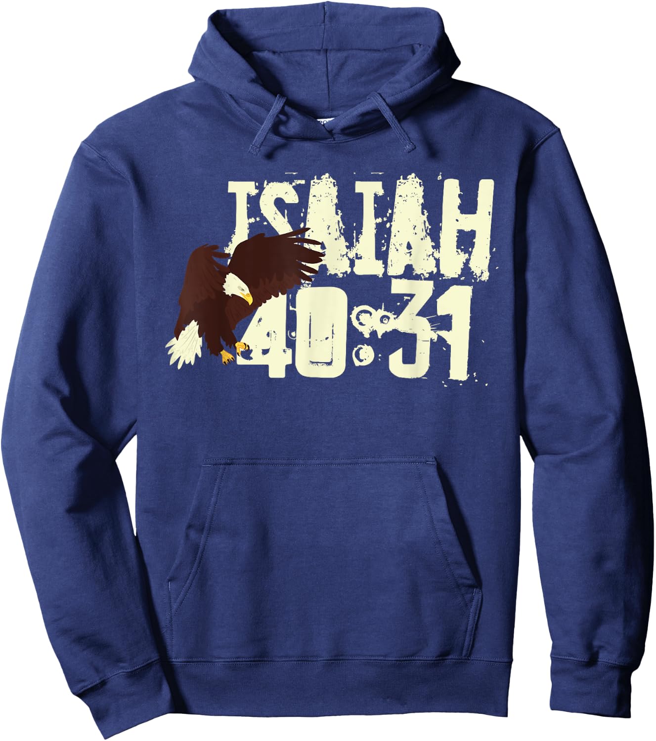 Eagle - Christian Faith Bible Verse - Isaiah 40:31 Soaring Hoodie - Hoodie | Navy