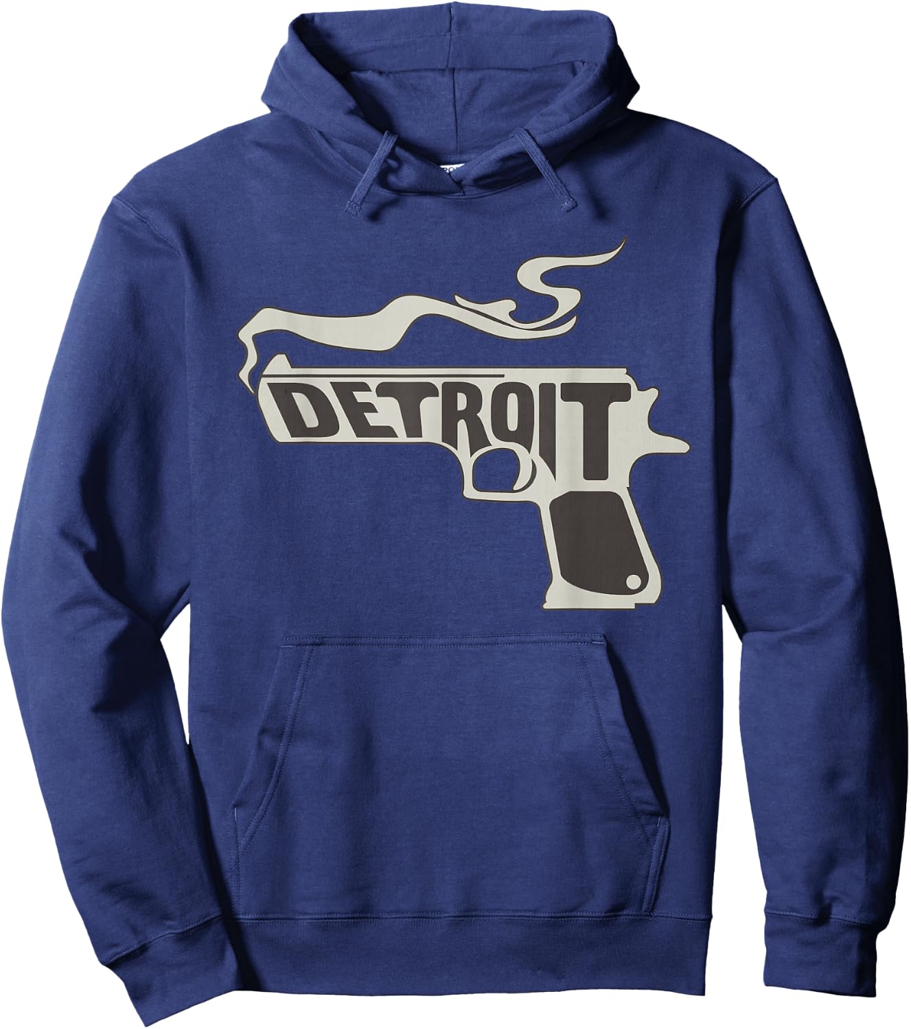 Detroit Smoking Gun Michigan American Motor City Motown Hoodie - Hoodie | Navy