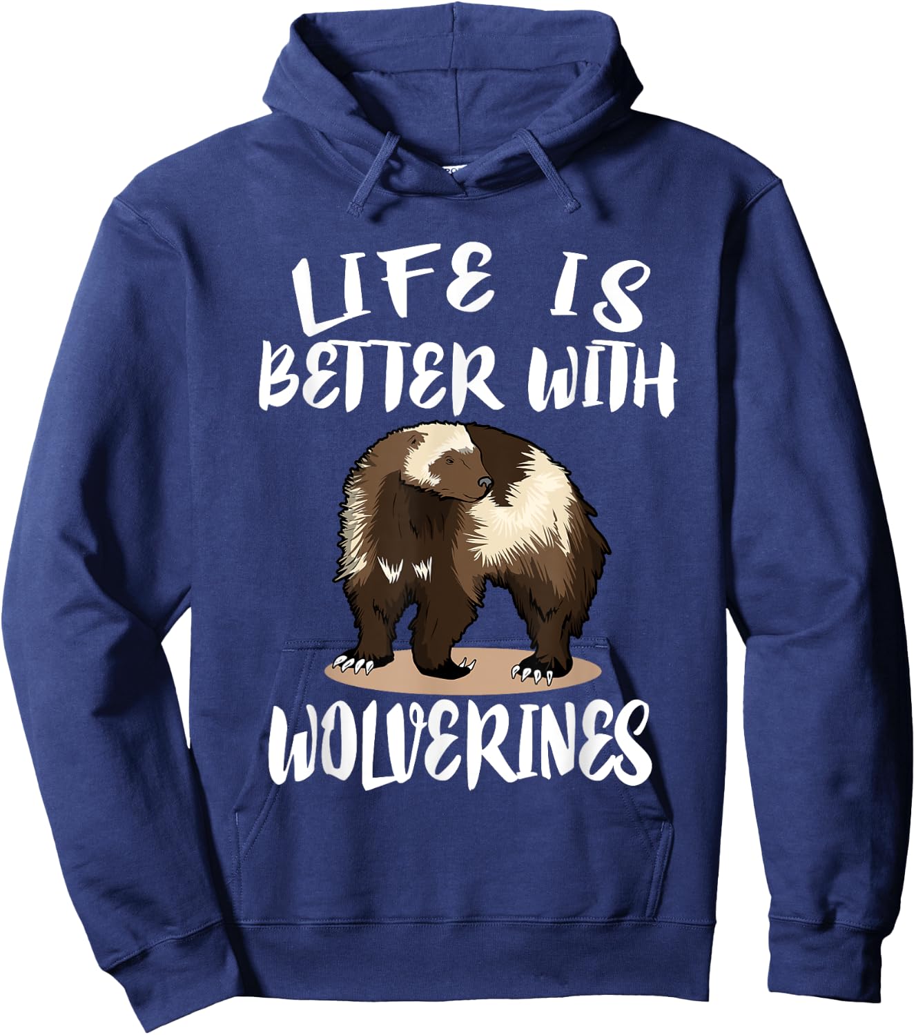 Life Is Better with Wolverine's Animal Gift Hoodie - Hoodie | Navy