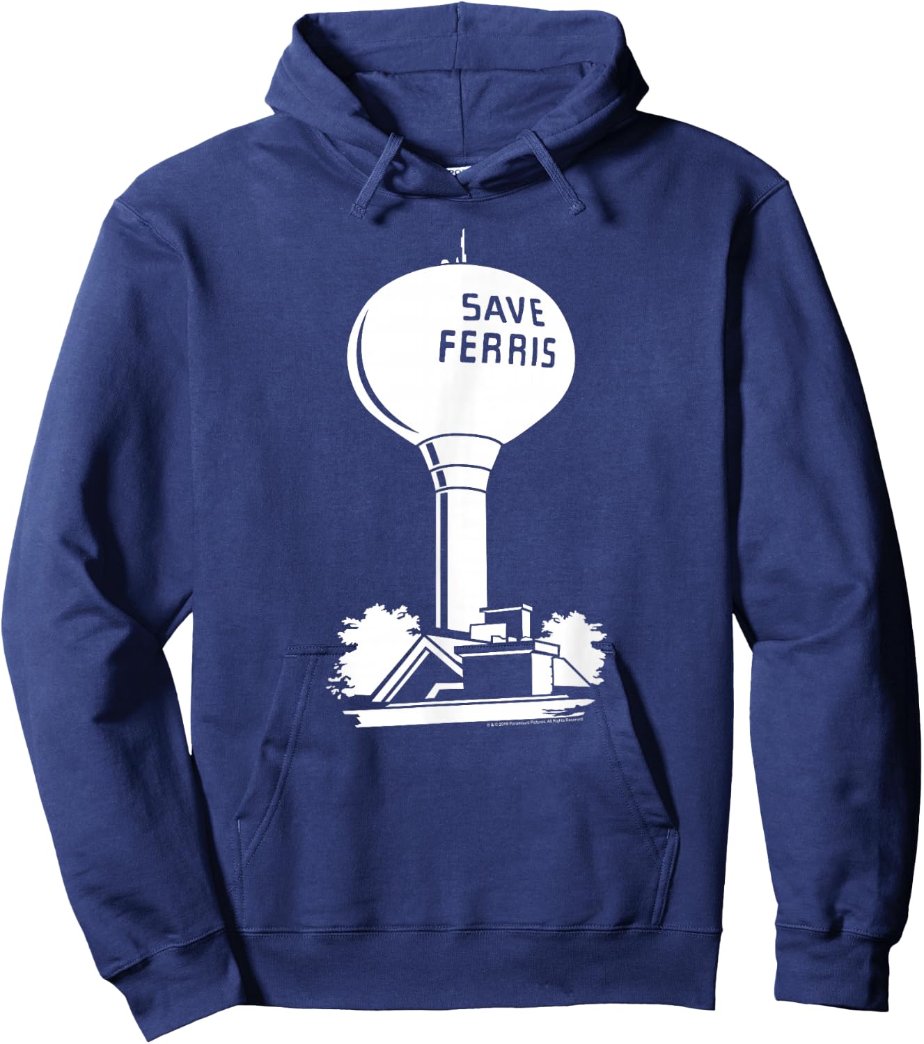 Ferris Bueller's Day Off Save Ferris Watertower Movie Hoodie - Hoodie | Navy