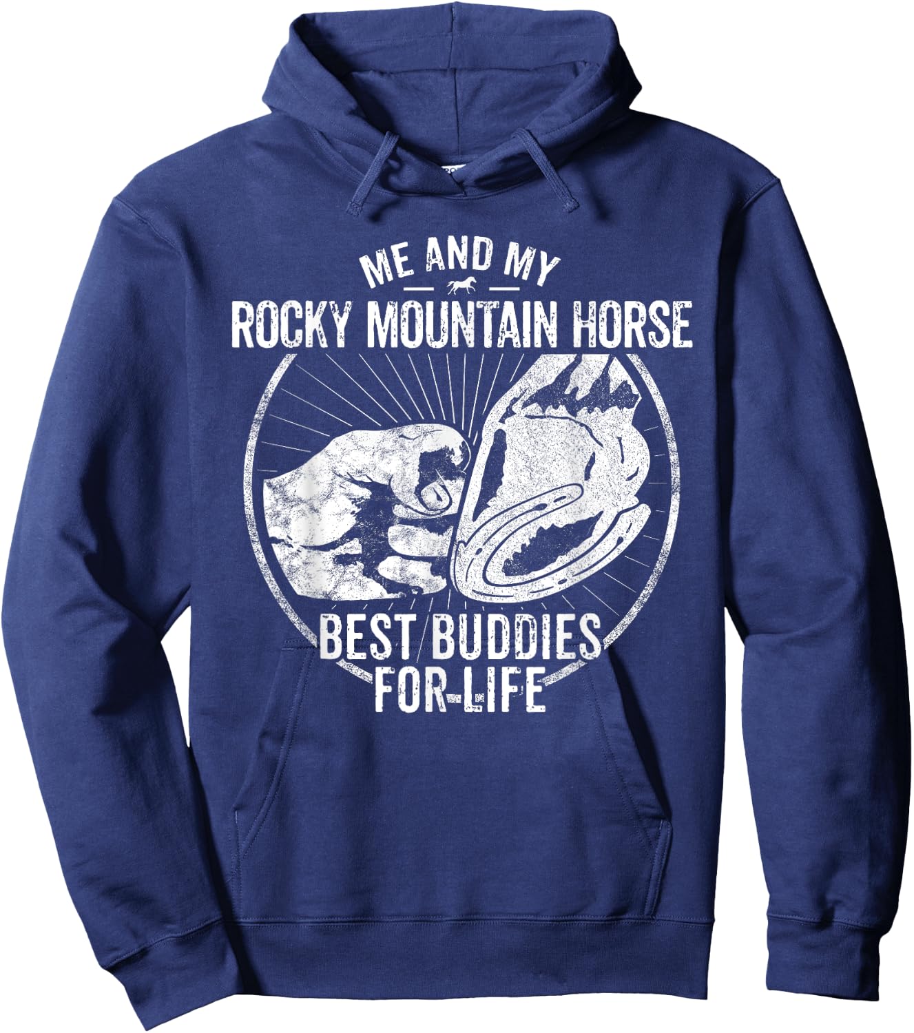 Rocky Mountain Horse Owner Rider Equestrian Horseman Gift Hoodie - Hoodie | Navy