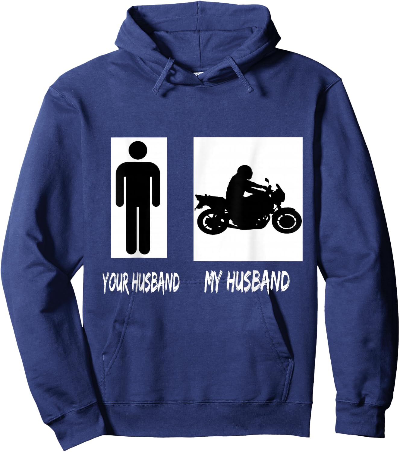 Ladies Your Husband My Husband Motorcycle Shirt Hoodie - Hoodie | Navy