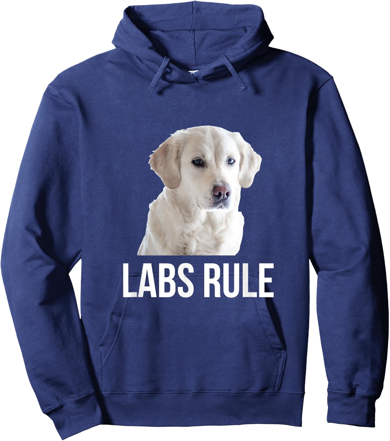 White Labrador Retrievers Rule (Labs) Hoodie - Hoodie | Navy