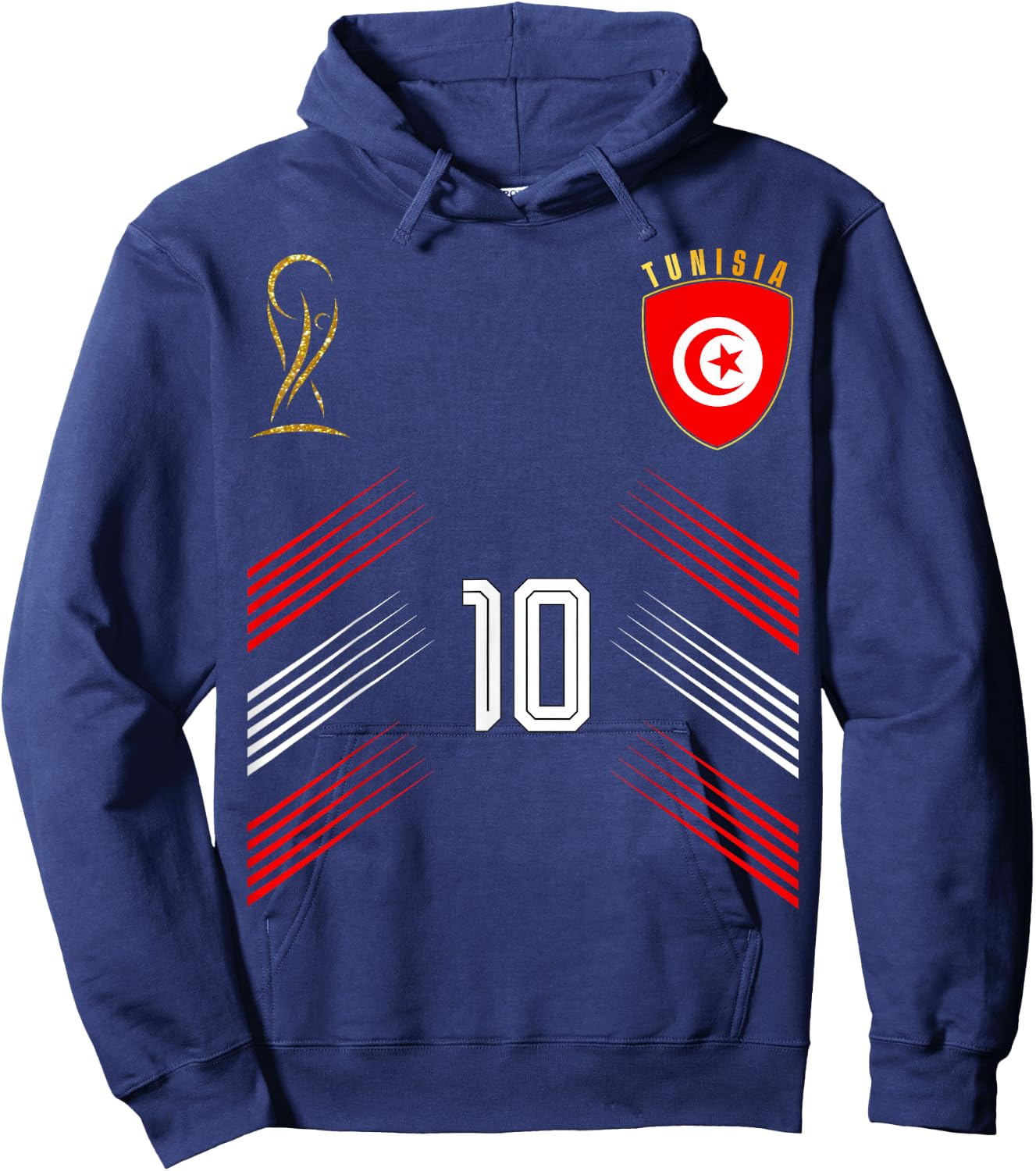 Tunisia Flag Tunisian Pride Lovers Retro Hoodie - Hoodie | Navy