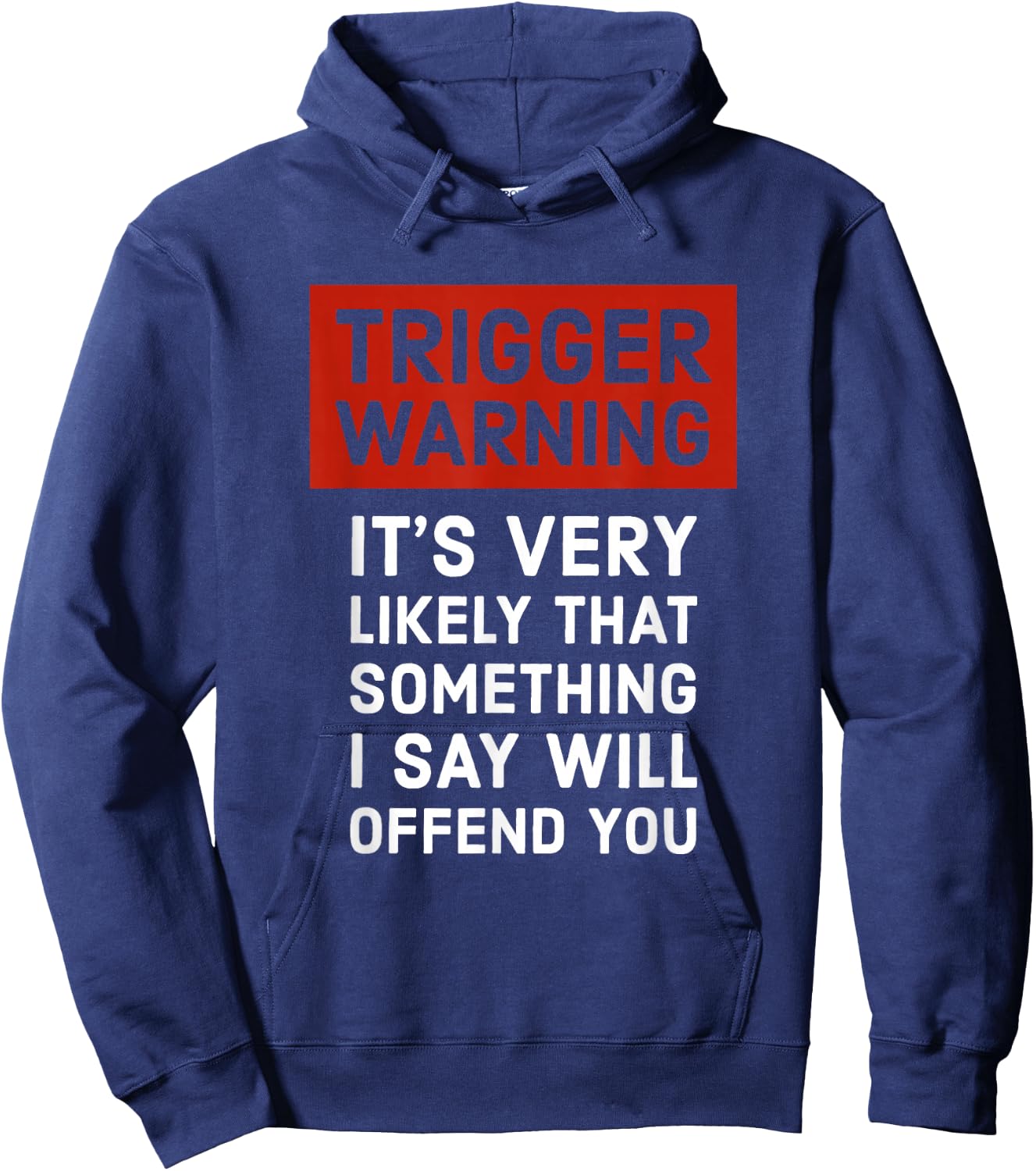 Politically Incorrect Gift Trigger Warning Hoodie - Hoodie | Navy