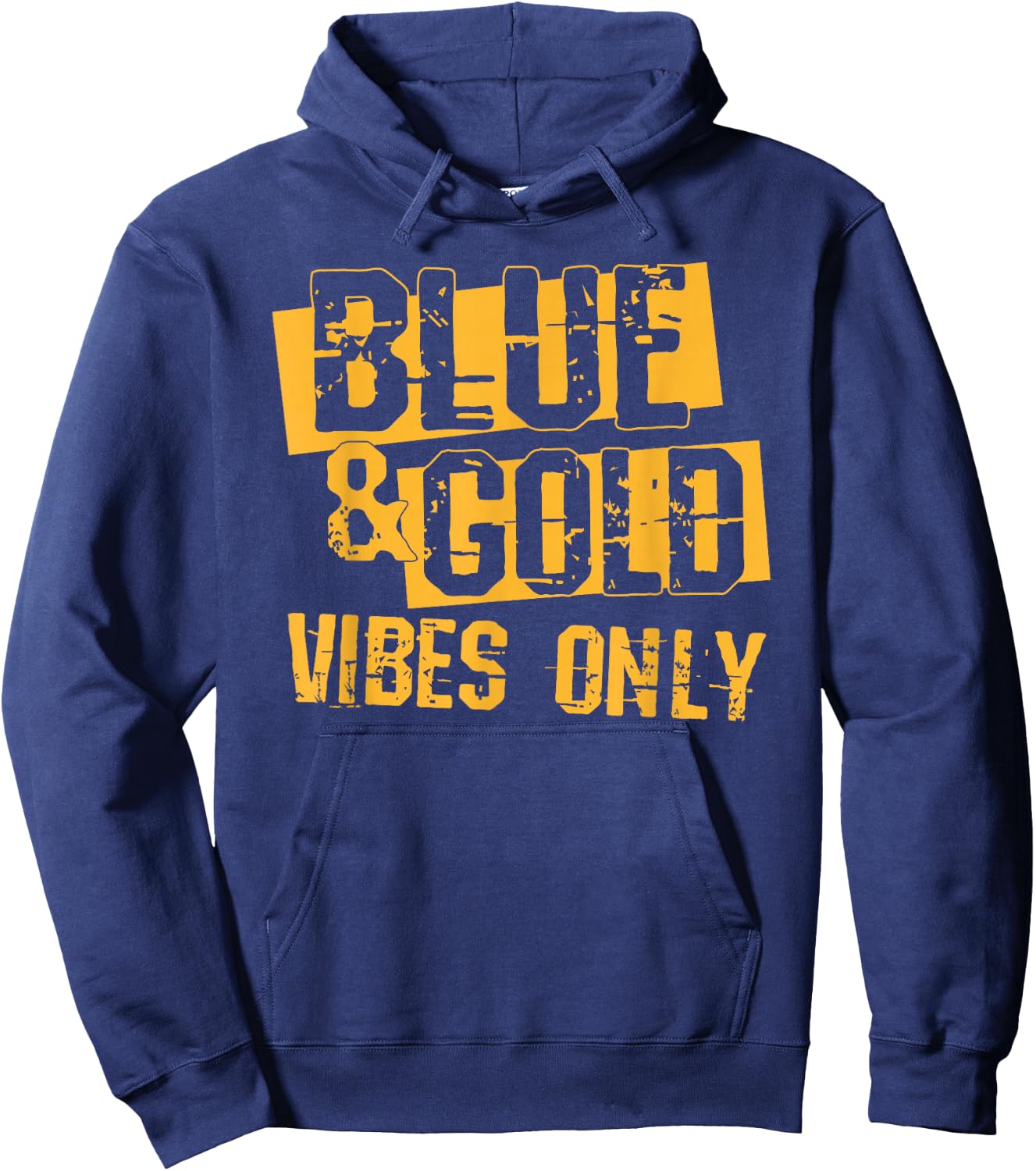 Blue and Gold Spirit Wear for High School Football Hoodie - Hoodie | Navy