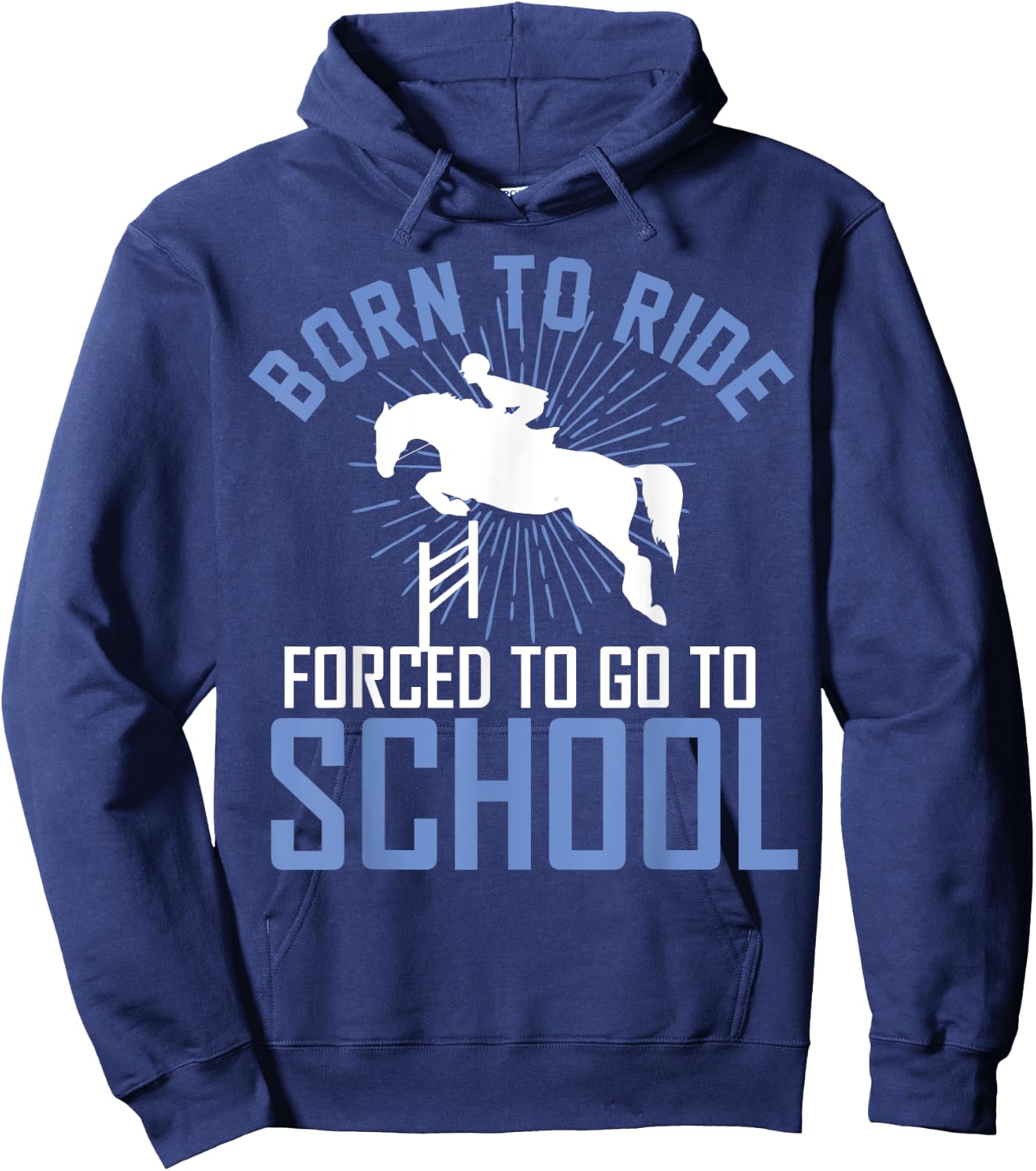 Born to Ride Equestrian horseback riding Gift girls Hoodie - Hoodie | Navy
