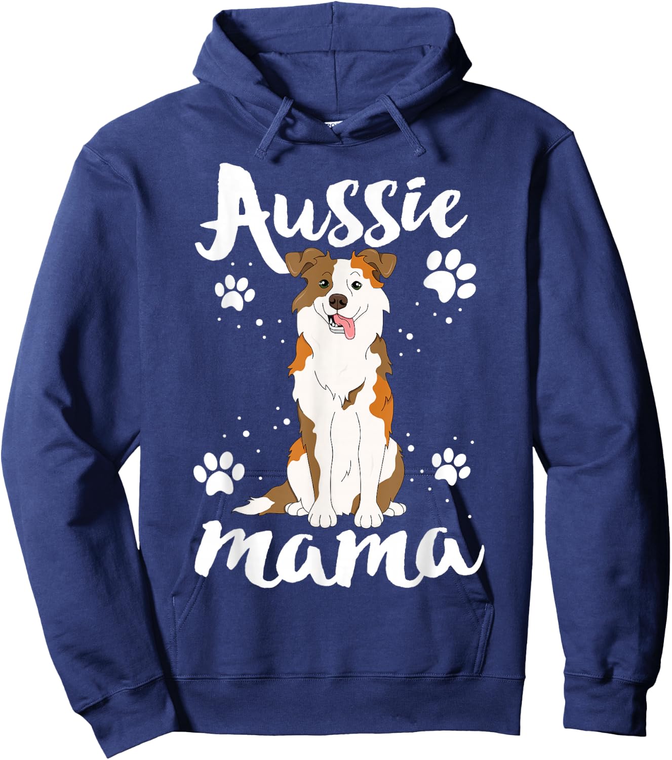 Dog Mama Shirt Australian Shepherd Aussie Mom Hoodie - Hoodie | Navy