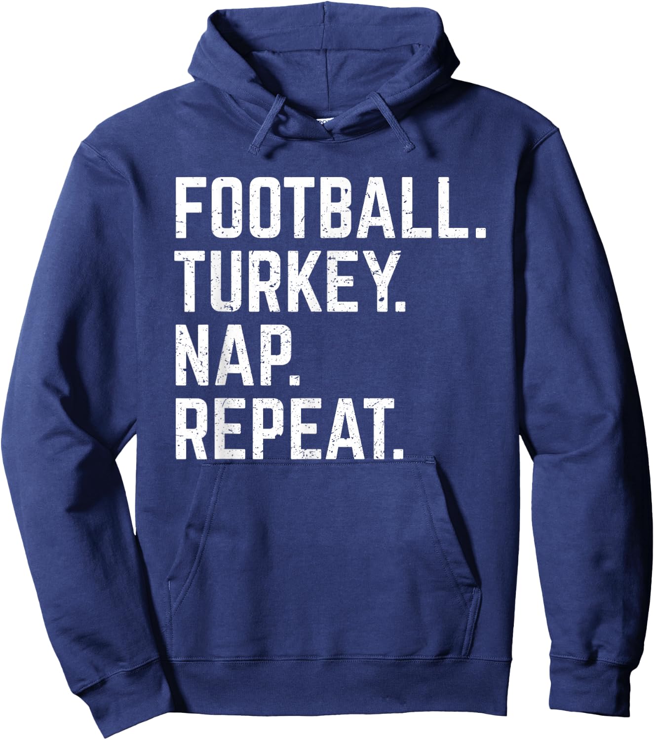 Football Turkey Nap Repeat Thanksgiving Shirt Kids Gift Hoodie - Hoodie | Navy