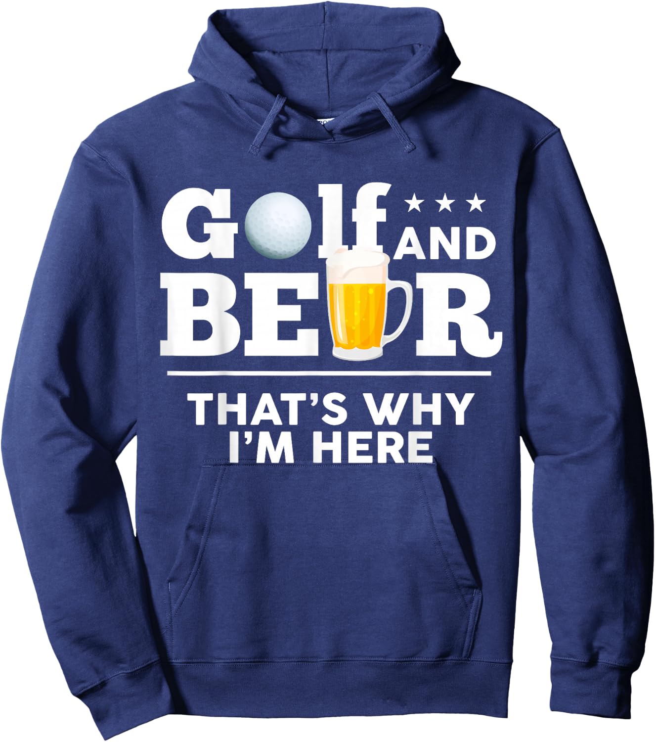 Golf and Beer Joke Dad Funny Fathers Day Drinking Birthday Hoodie - Hoodie | Navy