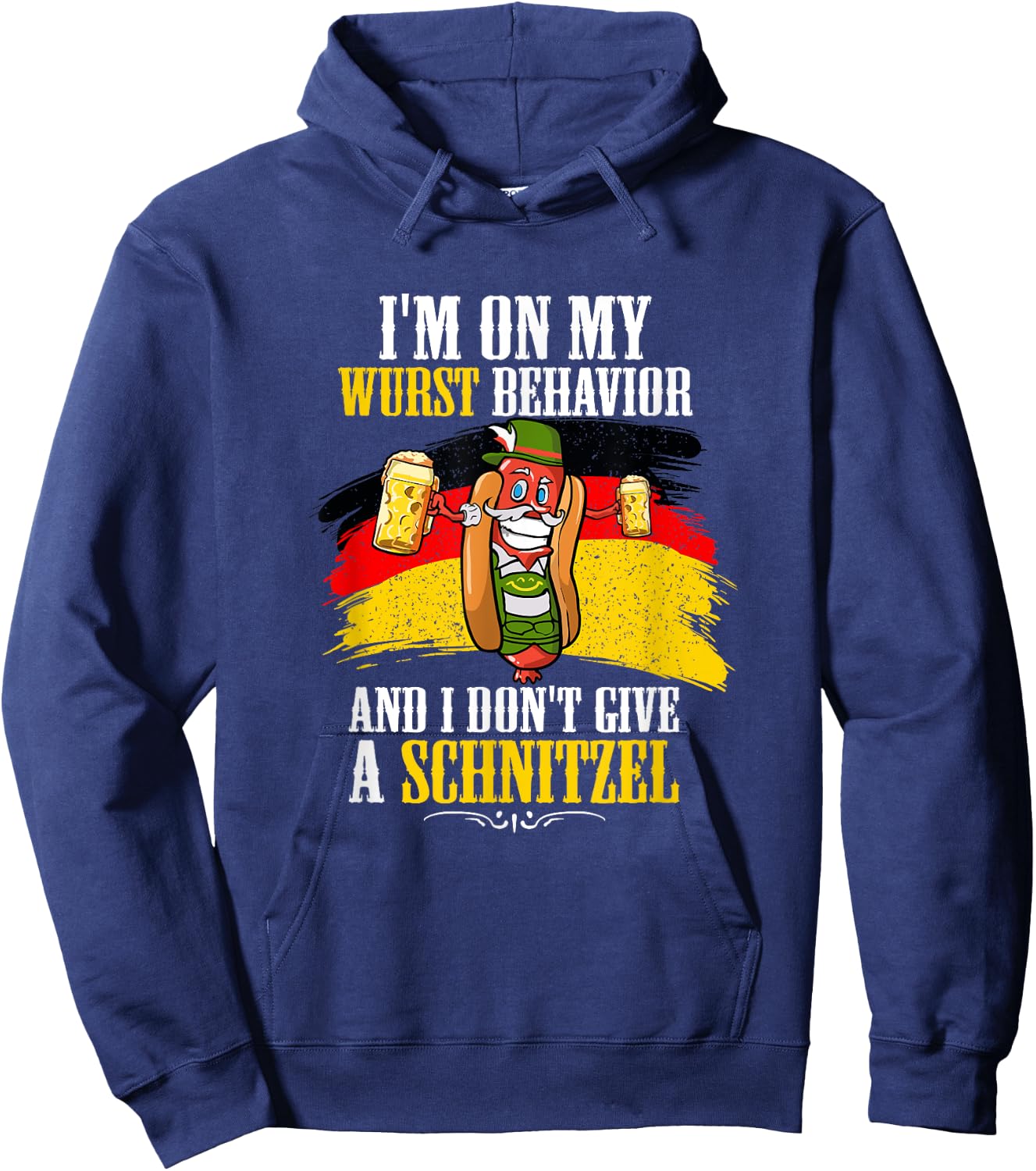 Funny Sausage Gift German Sausage Lovers Hoodie - Hoodie | Navy