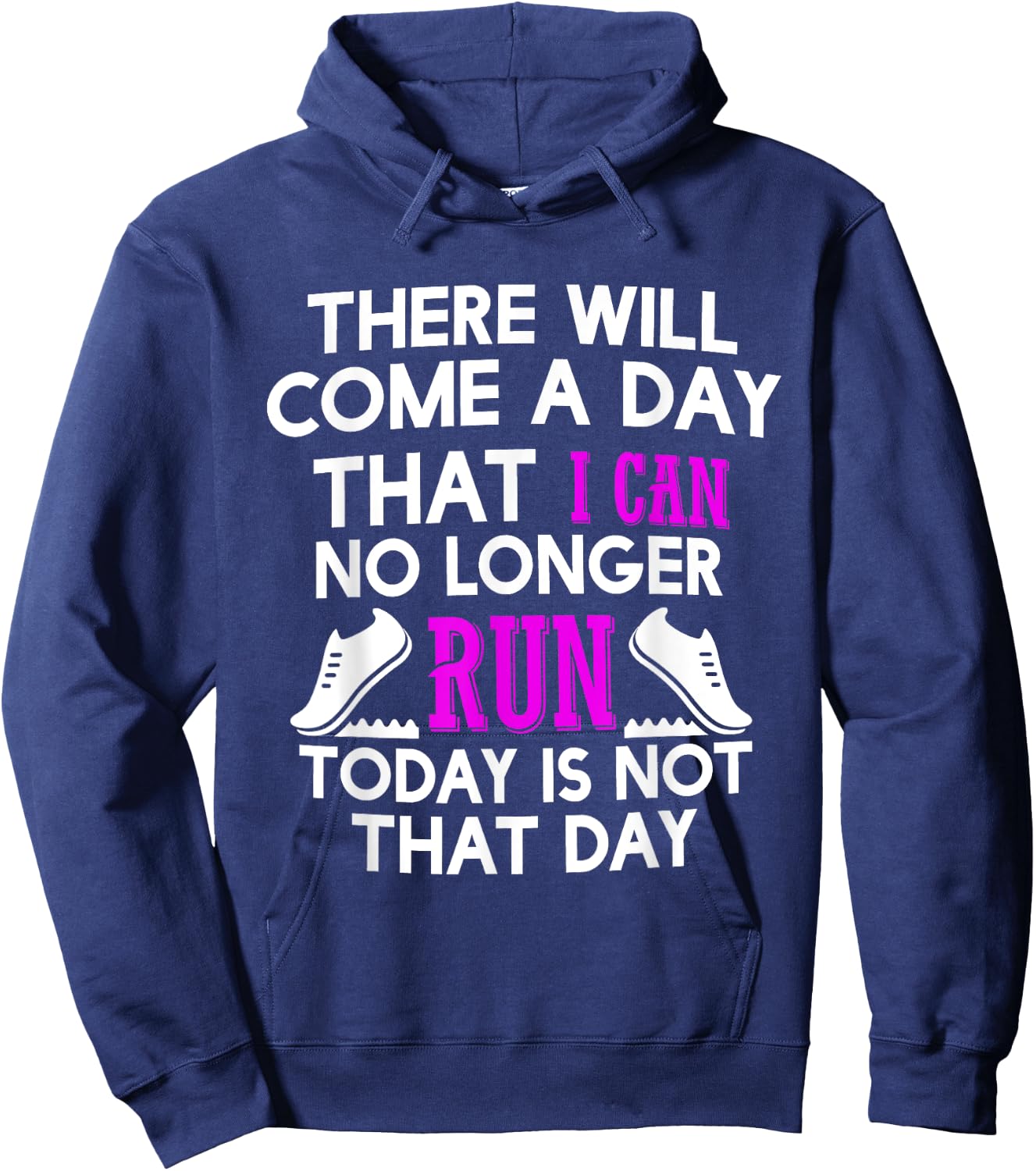 "There will come a Day that I cannot Run" Hoodie - Hoodie | Navy