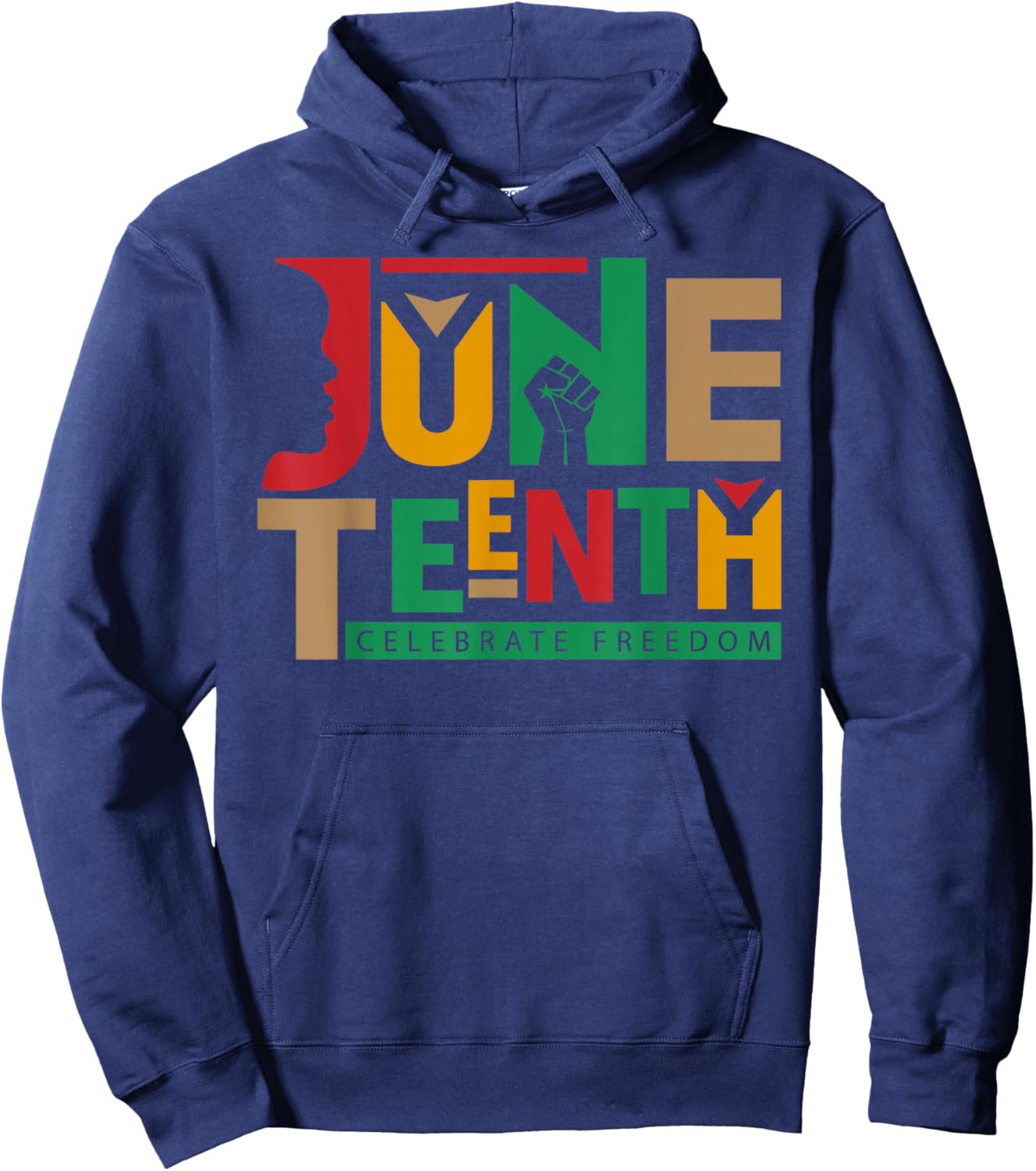 Celebrate Freedoom Juneteenth 1865 African Celebration Hoodie - Hoodie | Navy