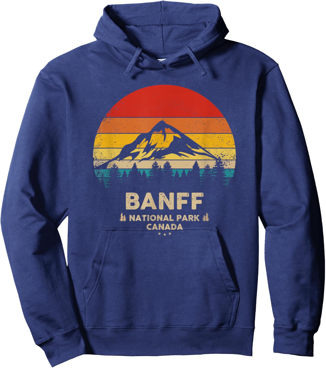 Banff - Canadian National Park Retro Souvenir Hoodie - Hoodie | Navy