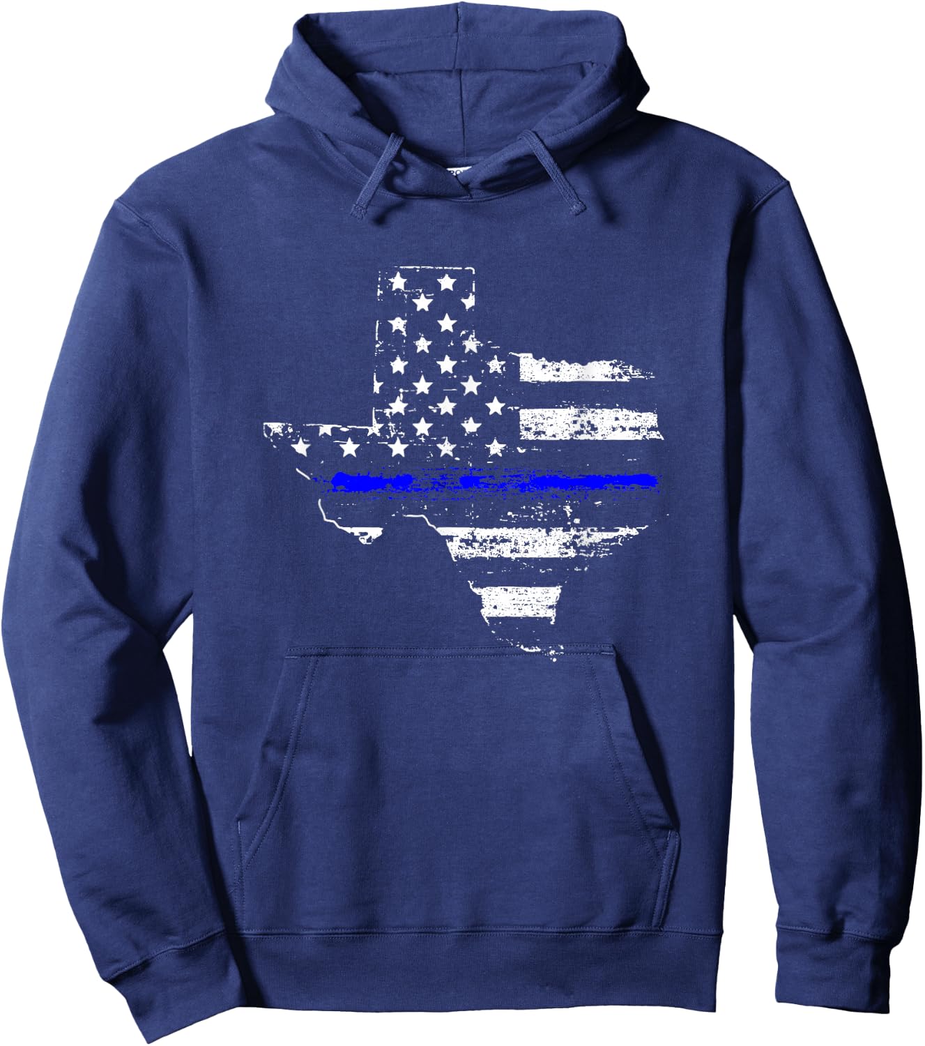 Texas Back the Blue Support Thin Blue Line Hoodie - Hoodie | Navy