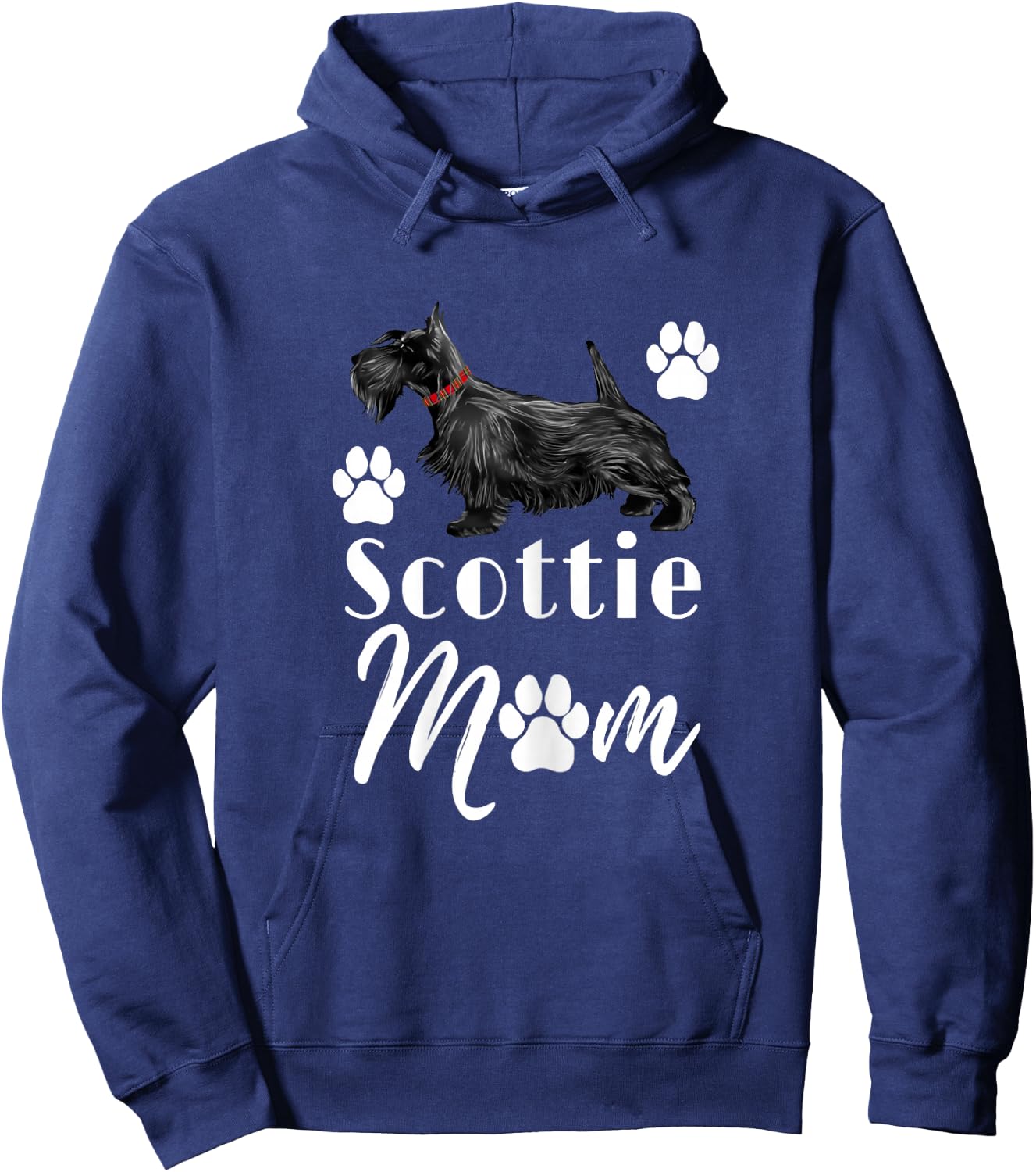 Scottish Terrier Scottie Dog Mom Hoodie - Hoodie | Navy