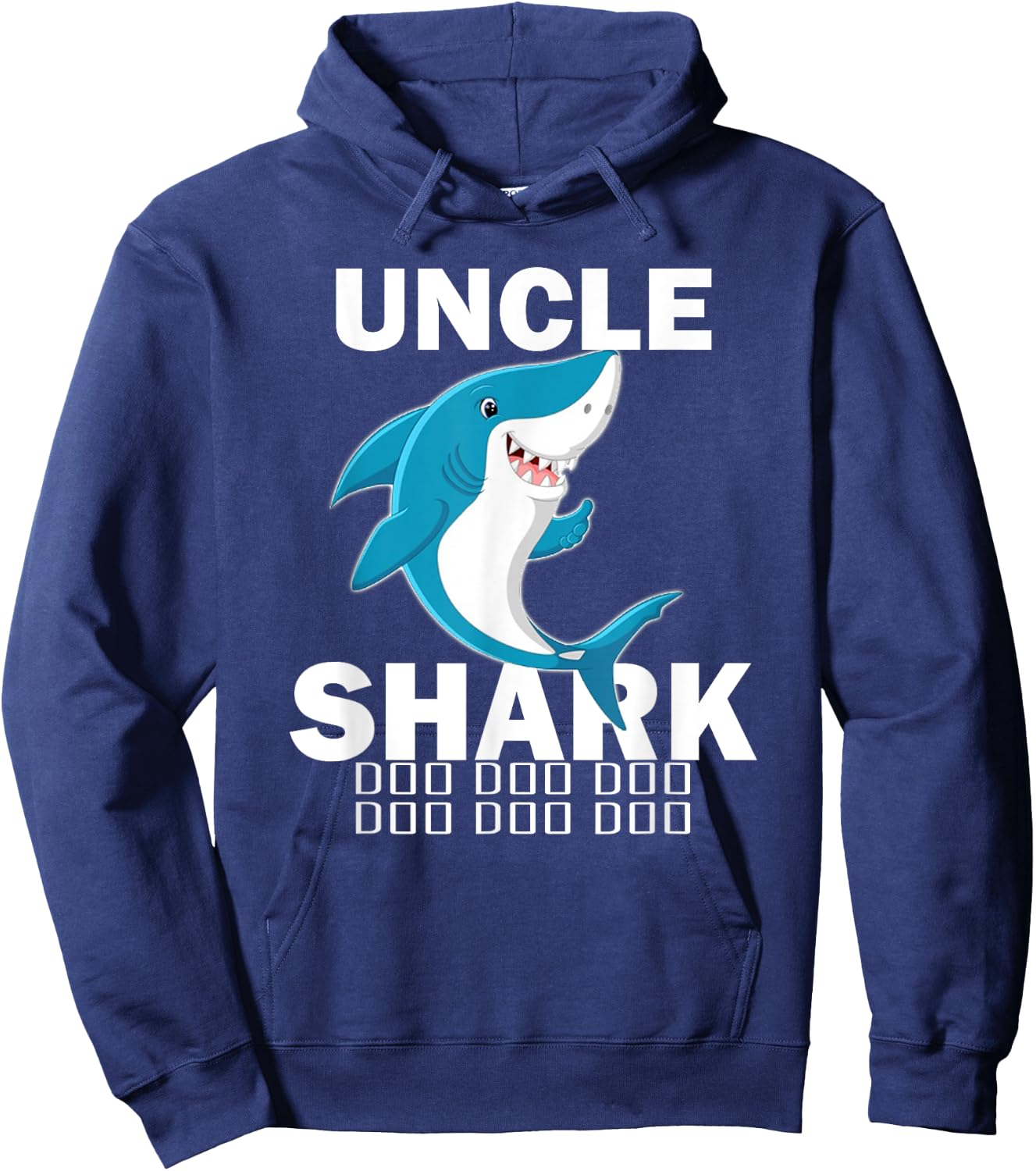 Uncle Shark Shirt Fathers Day Gift For Uncle Hoodie - Hoodie | Navy