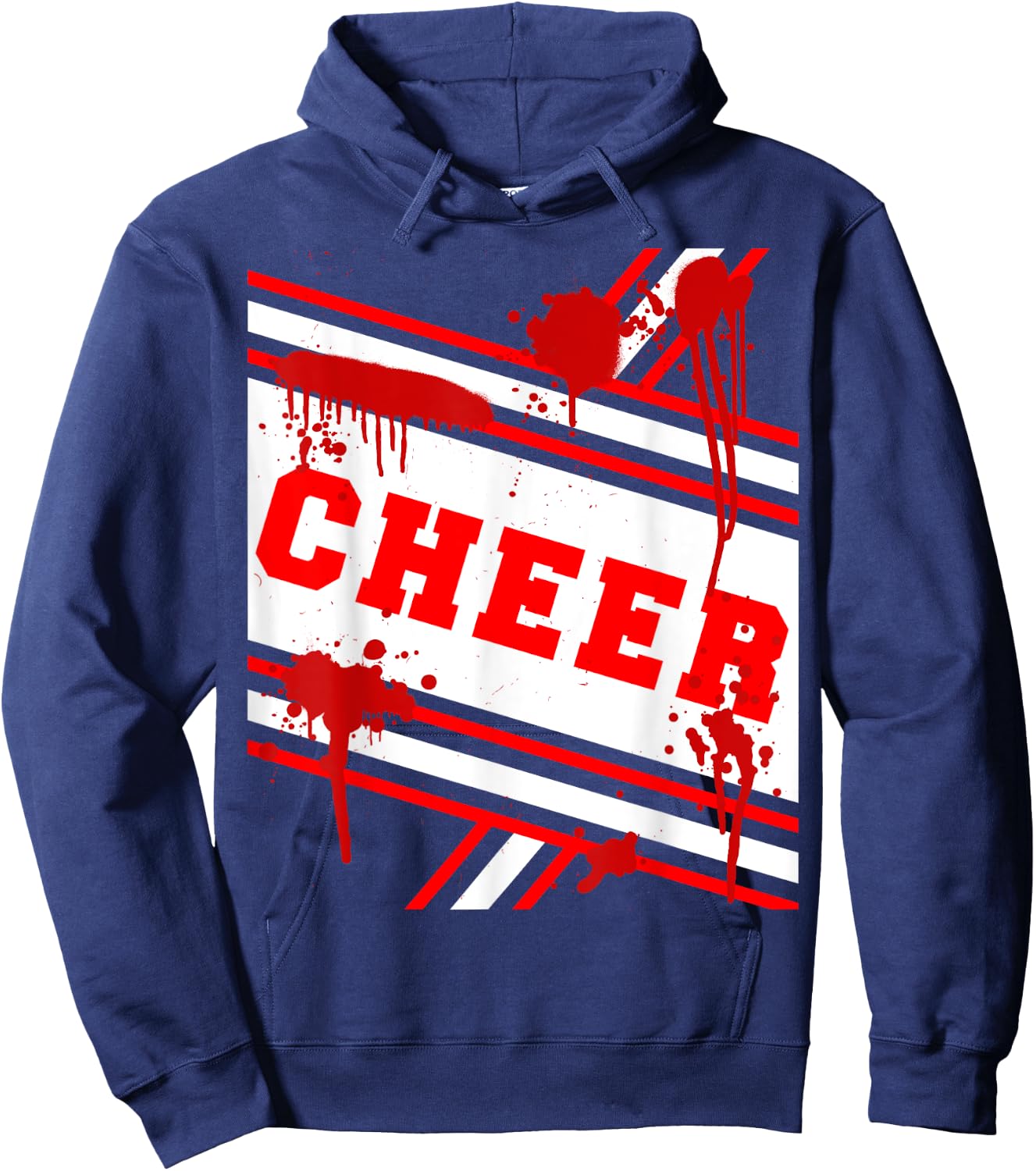 Scary Cheerleader Costume Shirt Halloween Cheer Team Hoodie - Hoodie | Navy