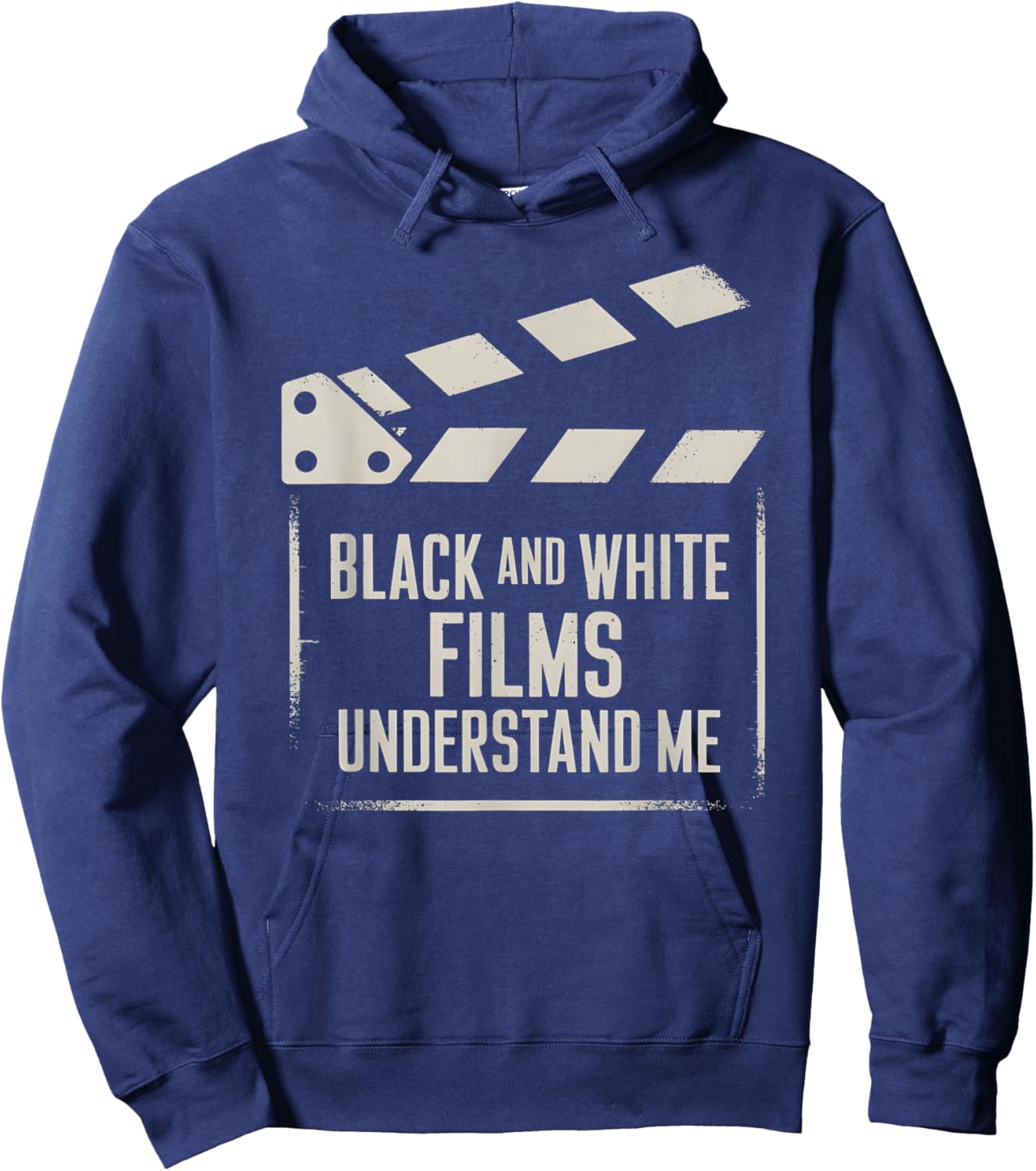 Retro Movie Filmmaker Black and White Films Understand Me Hoodie - Hoodie | Navy