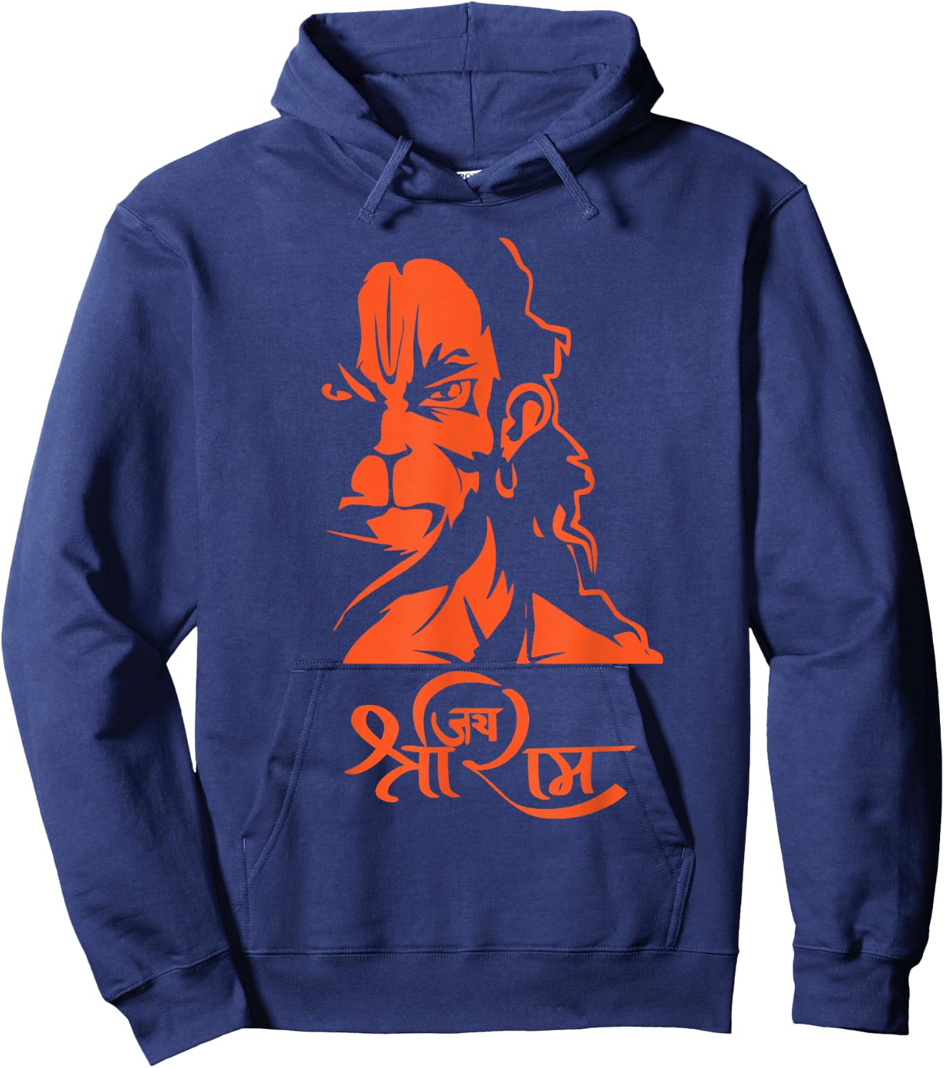 Hanuman Hindu God Jai Shri Ram Hoodie - Hoodie | Navy