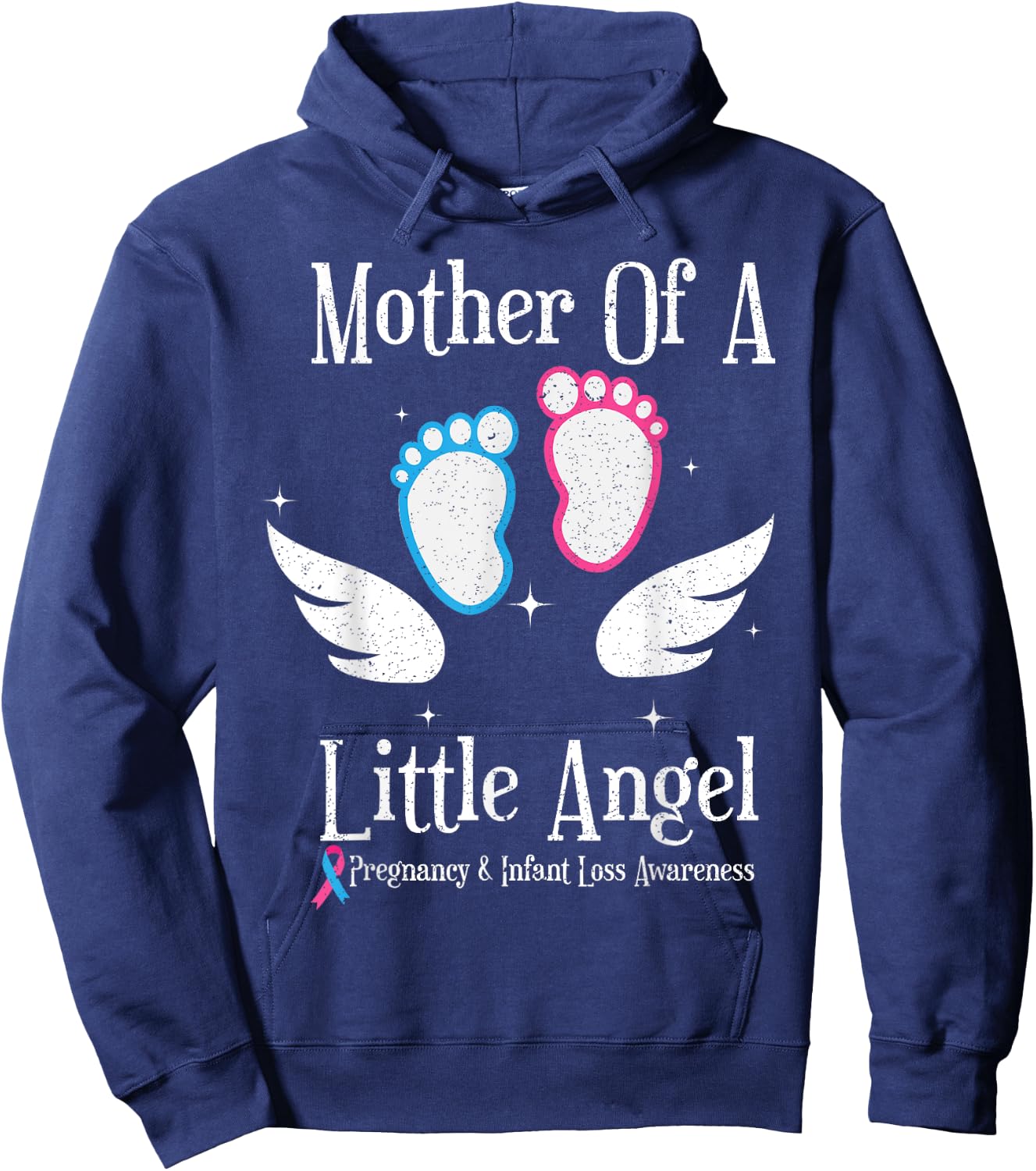 Mother Of A Little Angel Pregnancy and Infant Loss Hoodie - Hoodie | Navy