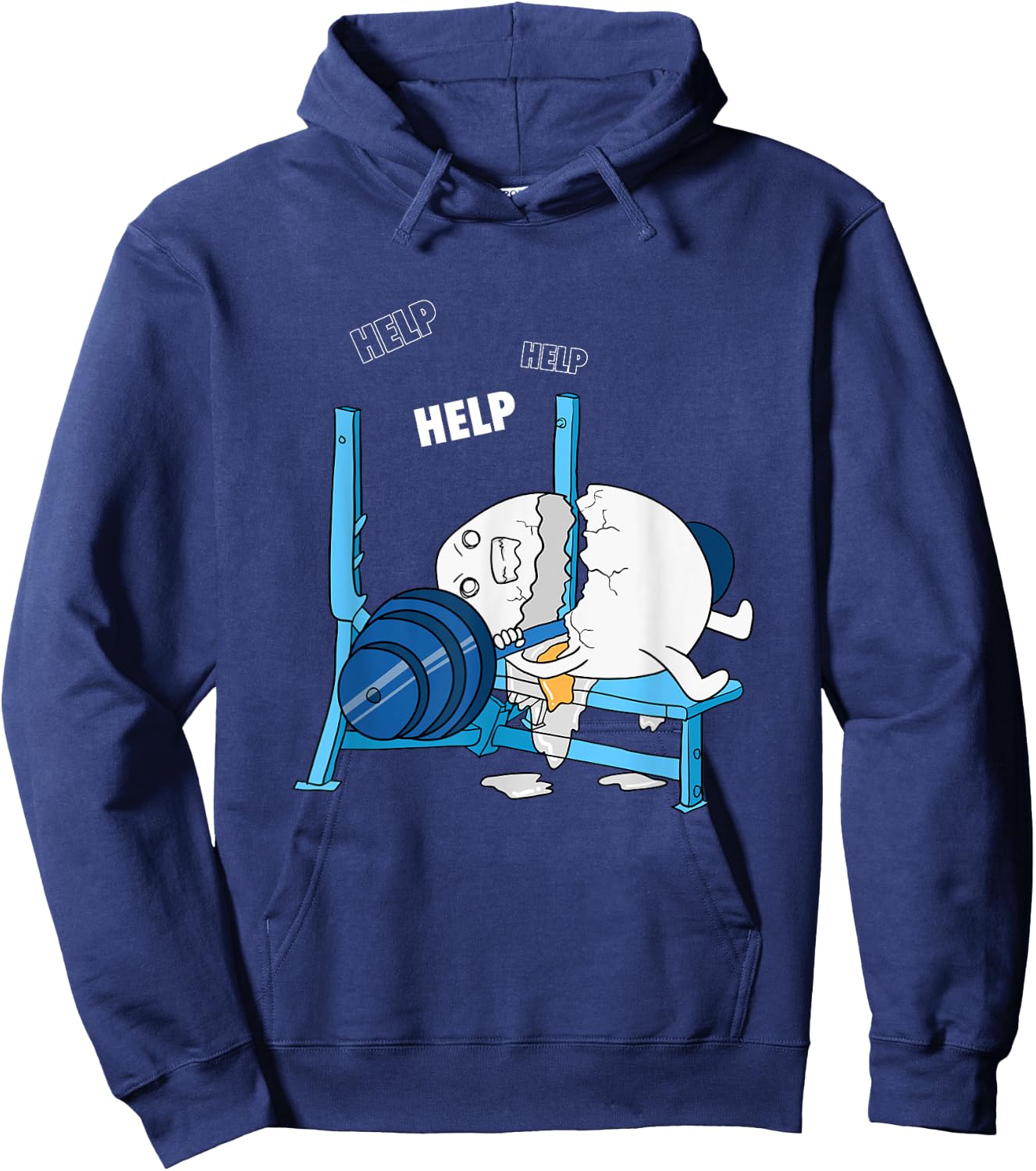 Funny Gym Powerlifting Bench Press Shirt Hoodie - Hoodie | Navy